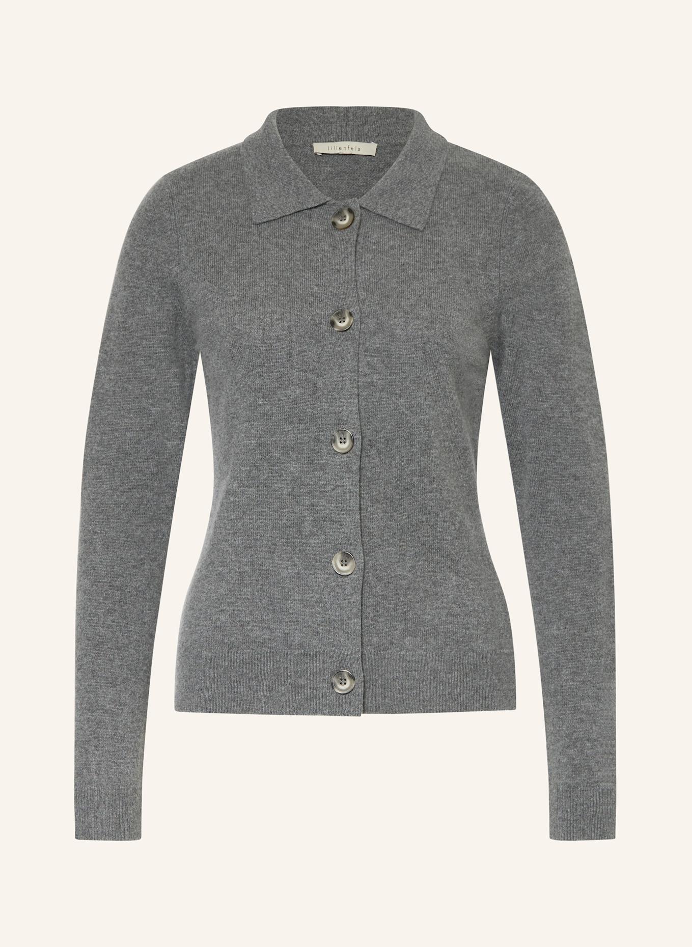 lilienfels Kardigan z dodatkiem kaszmiru: CZIEMNOSZARY