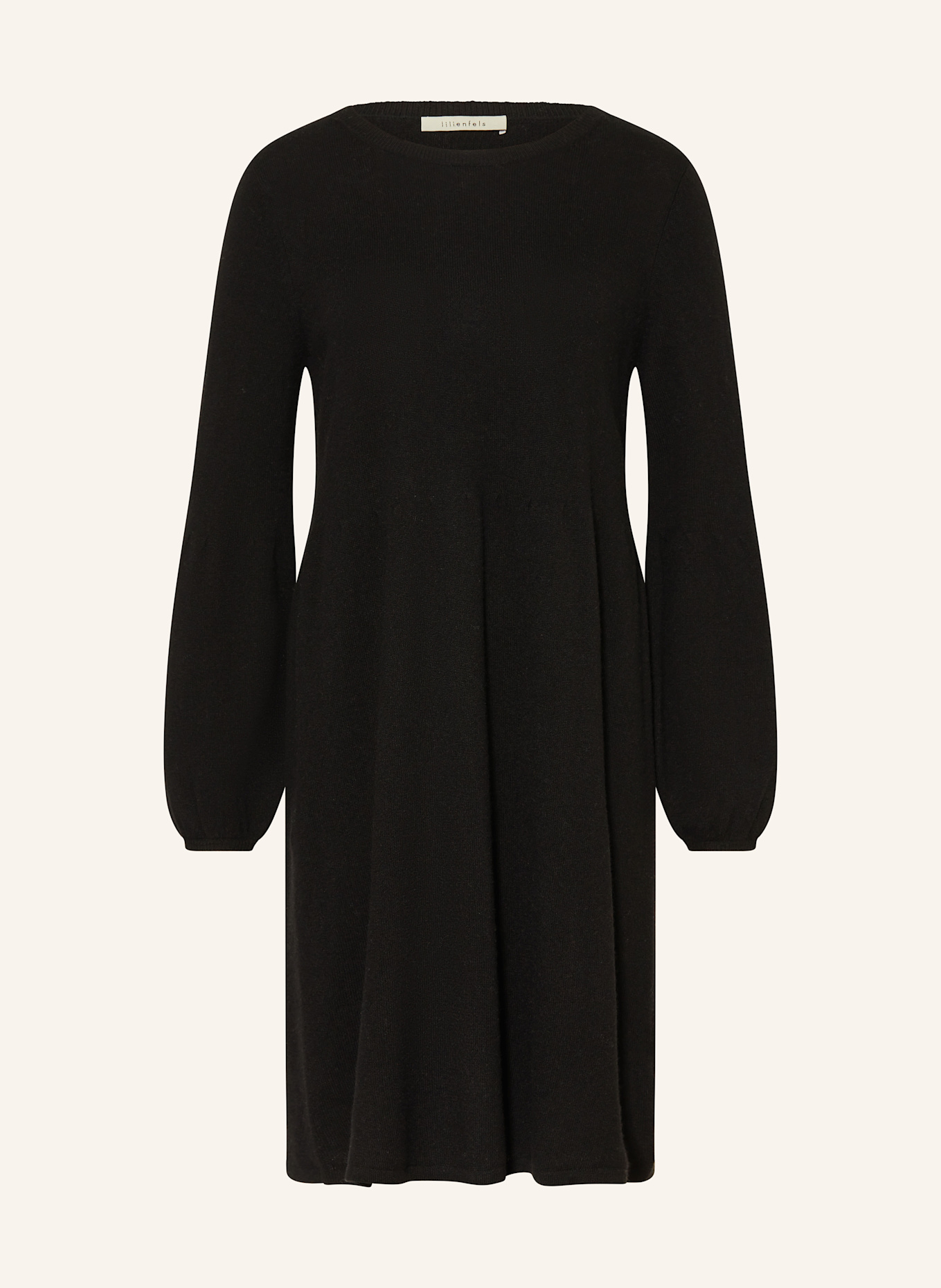 lilienfels Strickkleid mit Cashmere: SCHWARZ