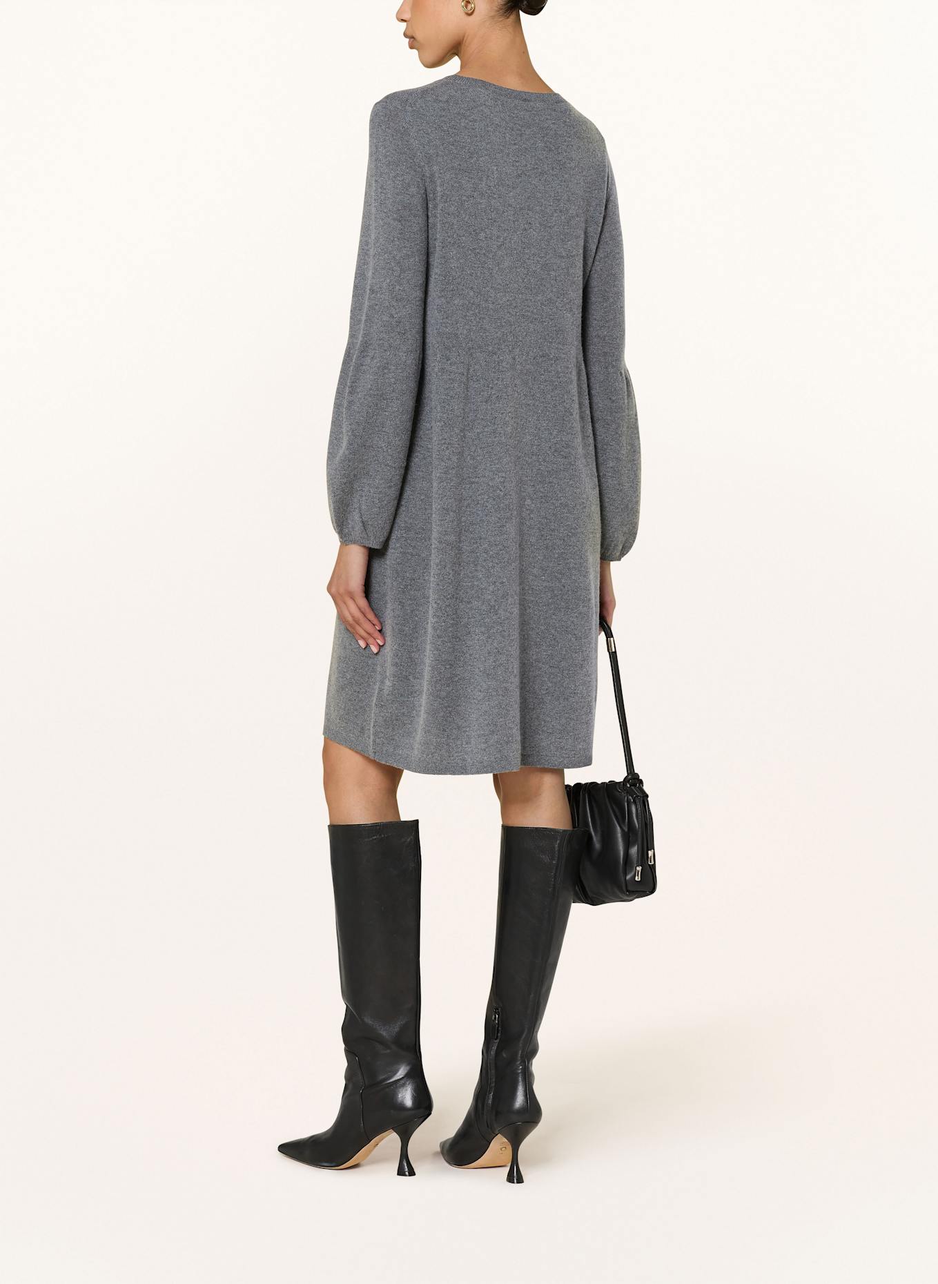 lilienfels Strickkleid mit Cashmere: DUNKELGRAU