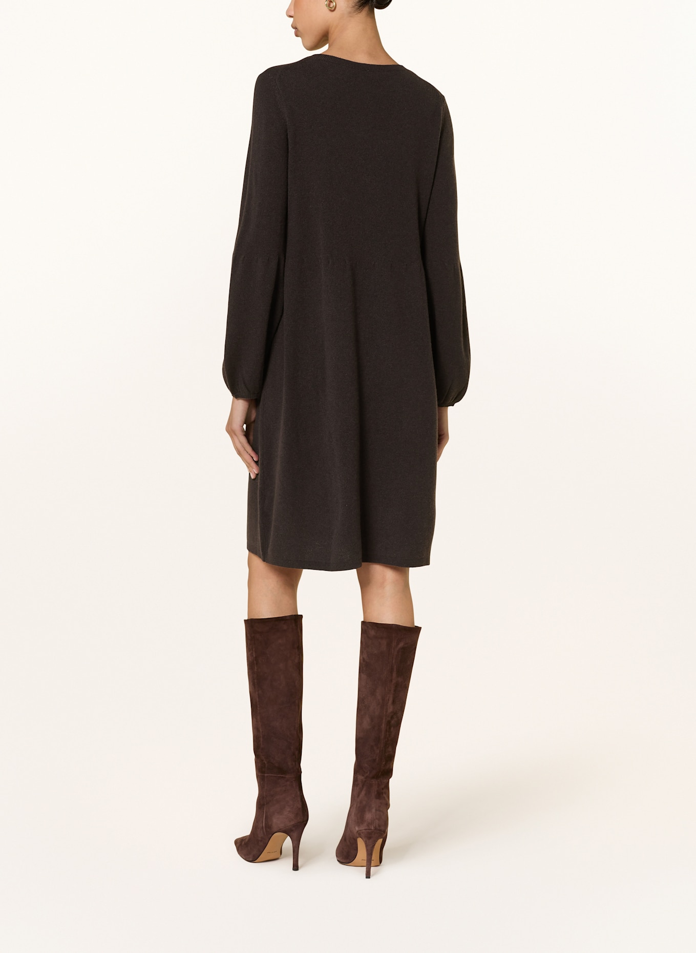 lilienfels Strickkleid mit Cashmere: DUNKELBRAUN