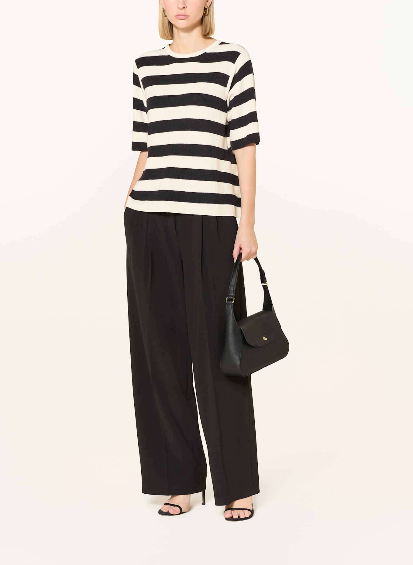 LAUREN RALPH LAUREN Saffiano handbag SCHYLAR: BLACK