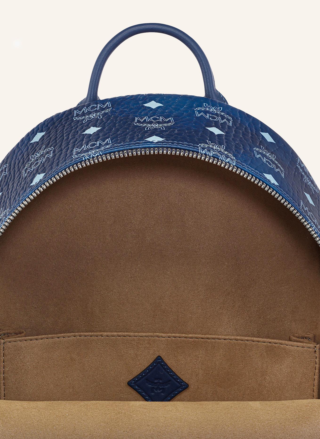 MCM STARK VI backpack with rivets: BLUE/ LIGHT BLUE
