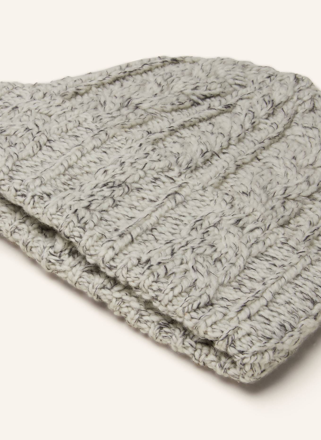 CLOSED Mütze: DUNKELGRAU / WEISS