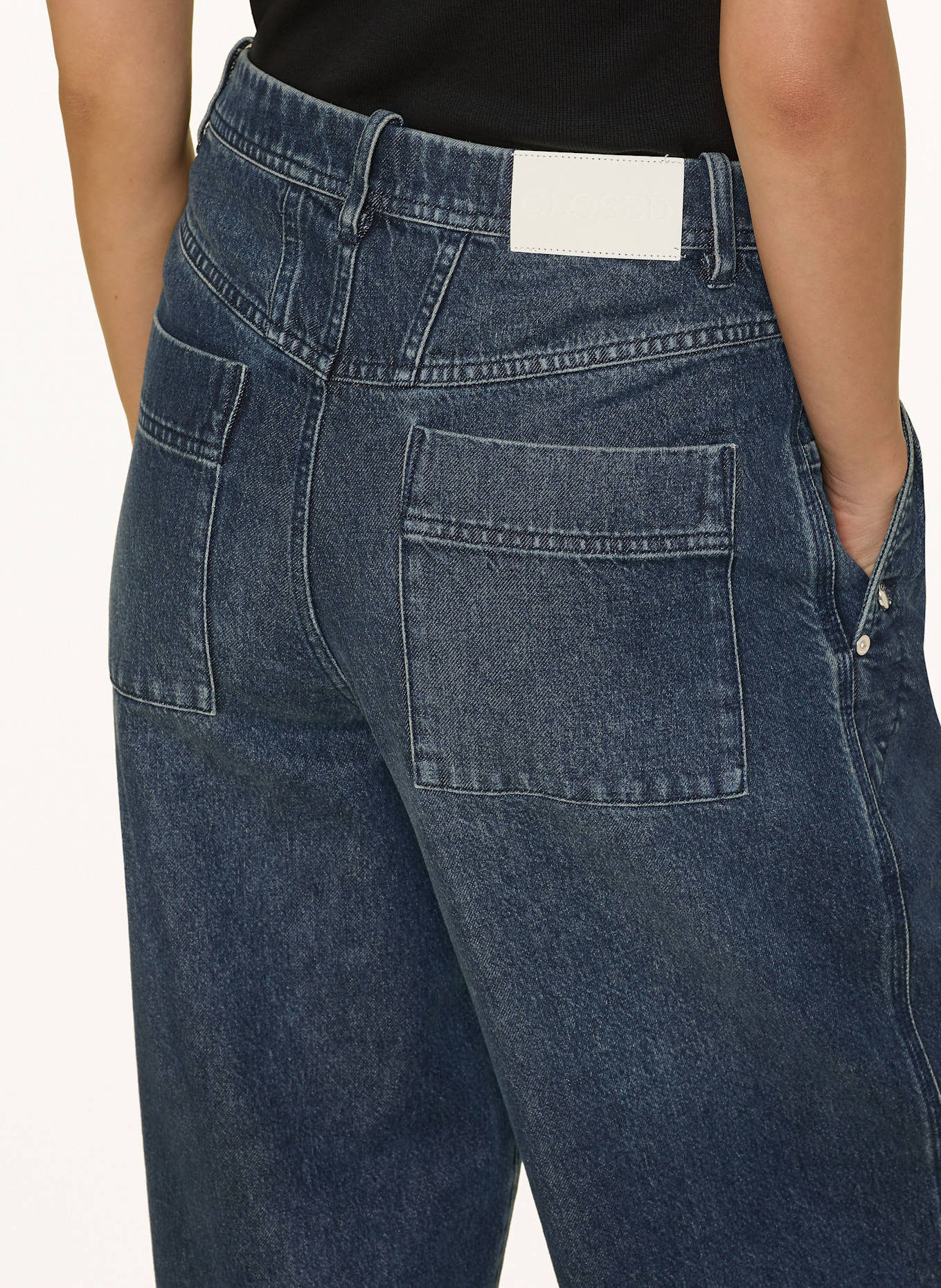 CLOSED Wide Leg Jeans WRENNA: DBL DARK BLUE