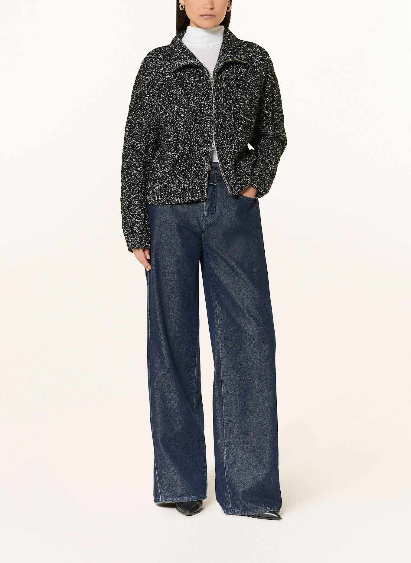 CLOSED Strickjacke: DUNKELGRAU