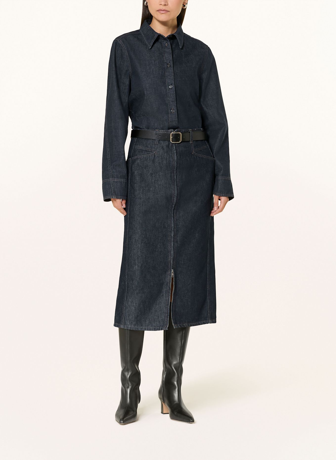 CLOSED Jeansbluse: DUNKELBLAU