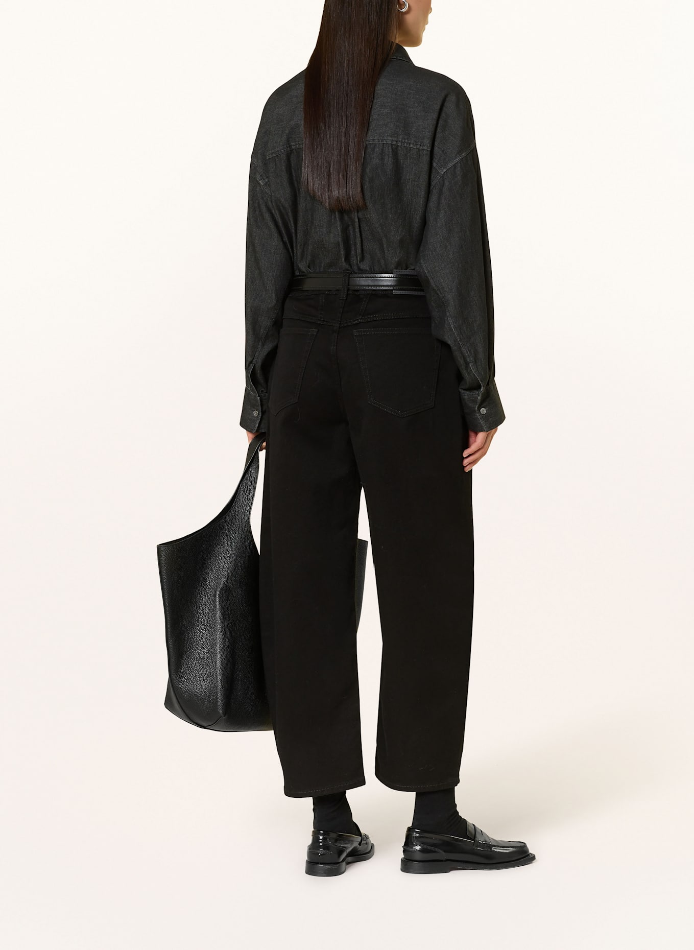 CLOSED Oversized-Hemdbluse: DUNKELGRAU