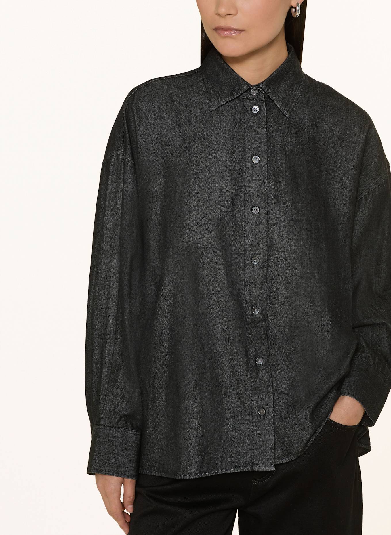 CLOSED Oversized-Hemdbluse: DUNKELGRAU