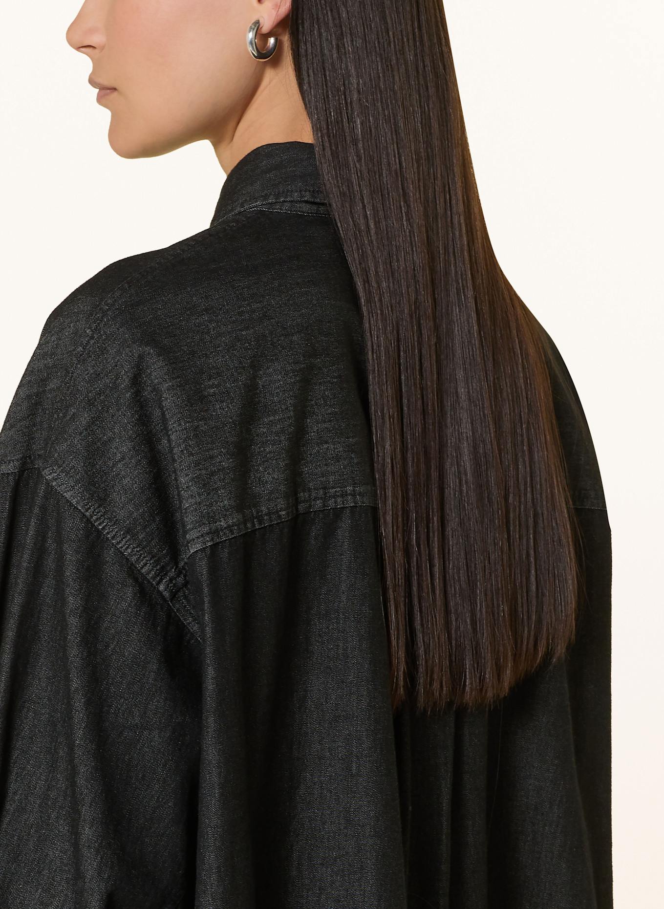 CLOSED Oversized-Hemdbluse: DUNKELGRAU