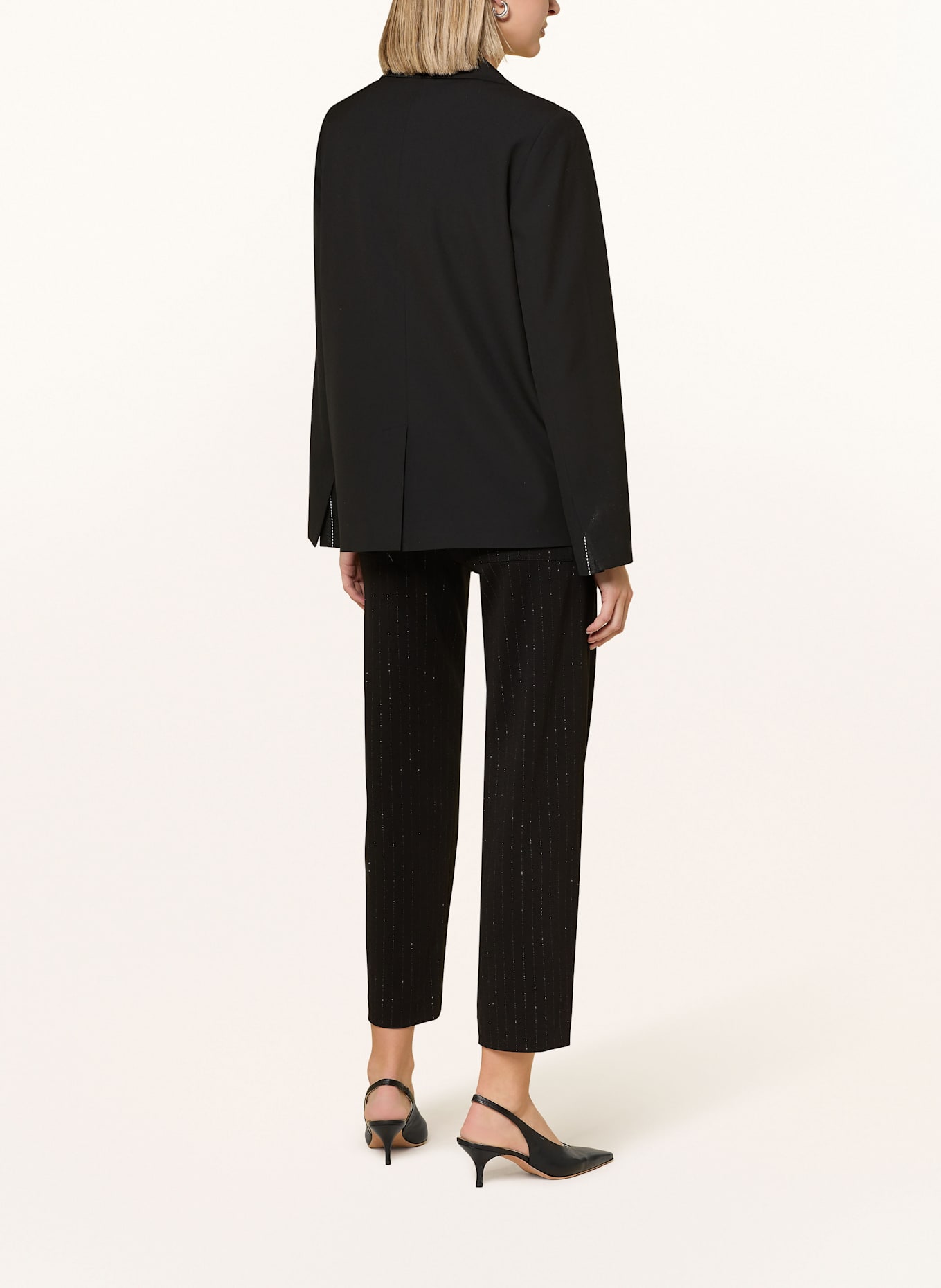 MAC DAYDREAM Hose TWIST: SCHWARZ / SILBER