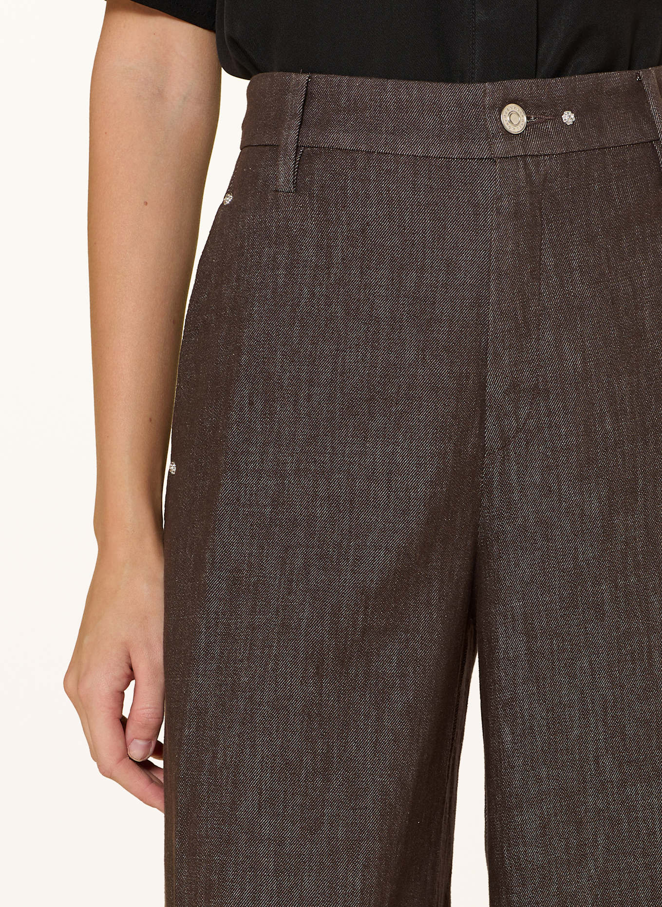 MAC DAYDREAM Wide leg trousers NEW ORLEANS: Richard Quinn floral-print ruched midi dress Blau