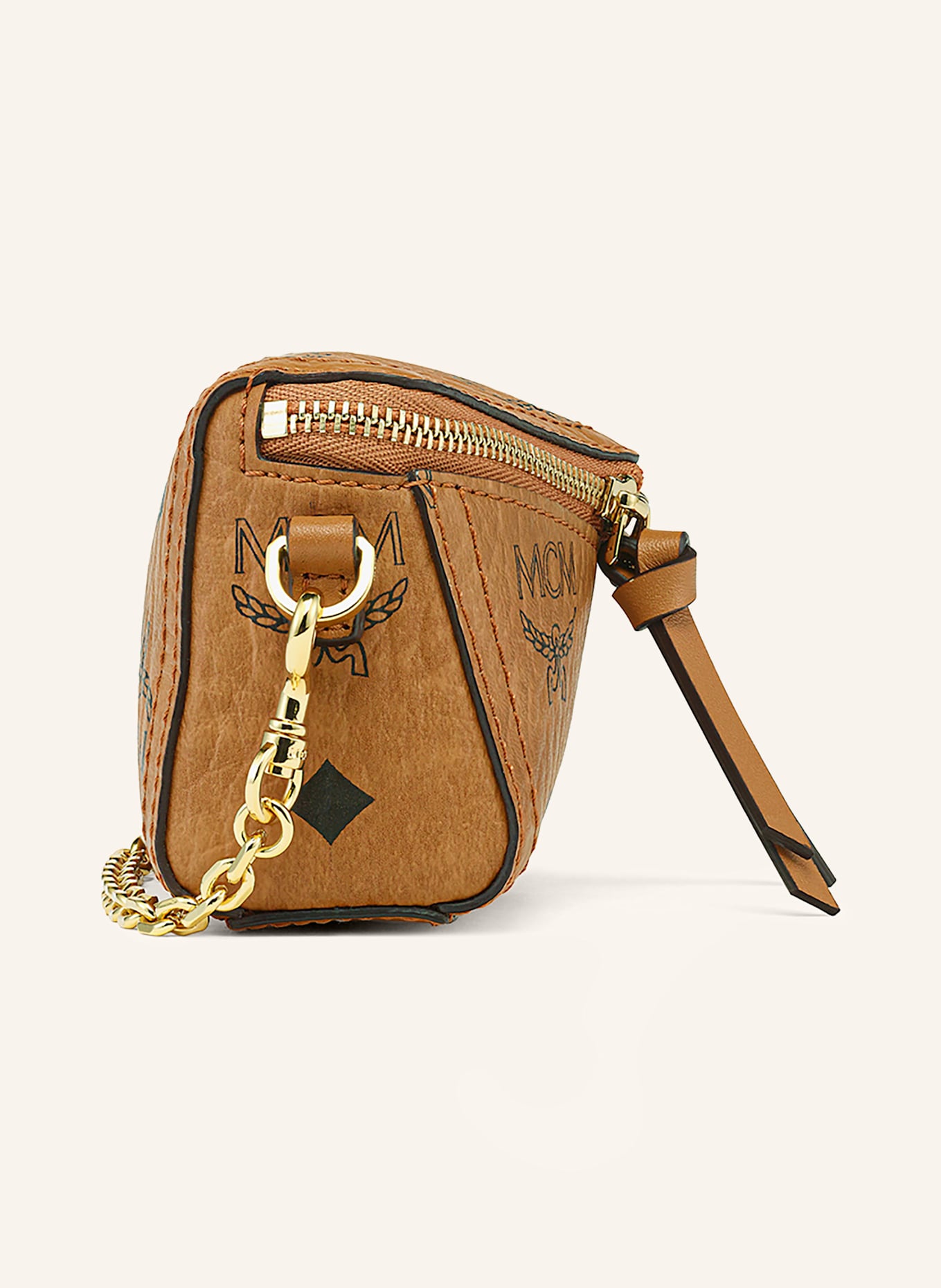 MCM Handtasche DIAMOND VISETOS NANO: COGNAC