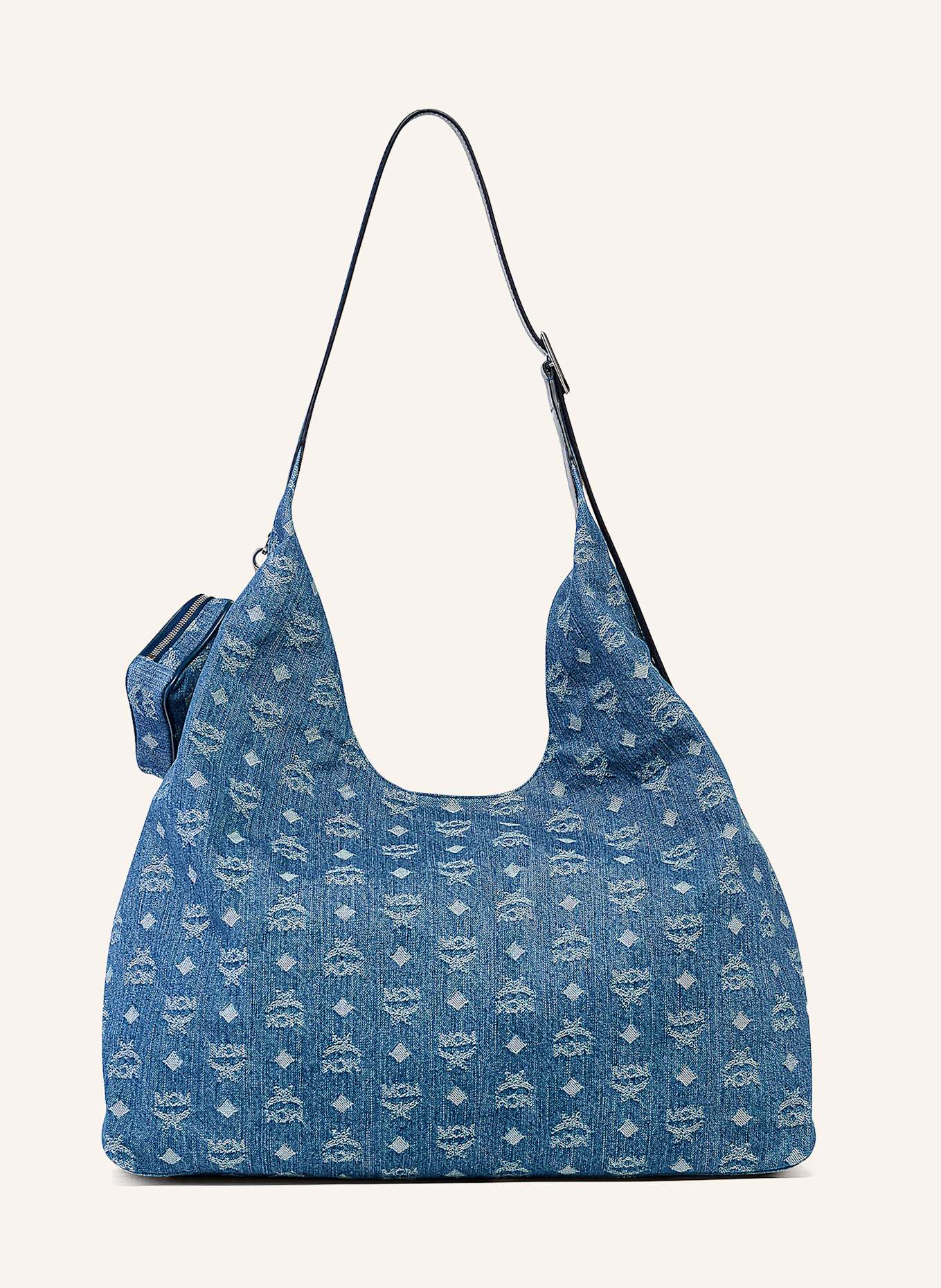 MCM Hobo-Bag AREN XL mit Pouch: BLAU