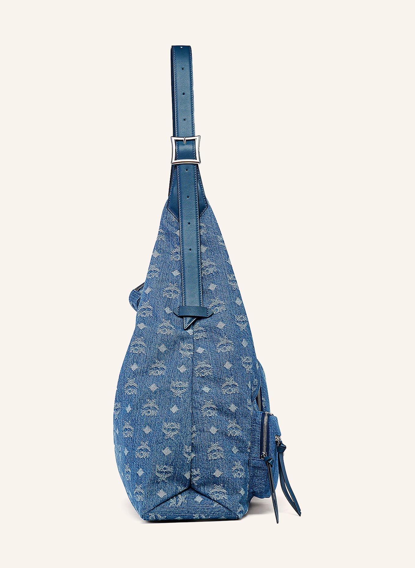 MCM Hobo-Bag AREN XL mit Pouch: BLAU