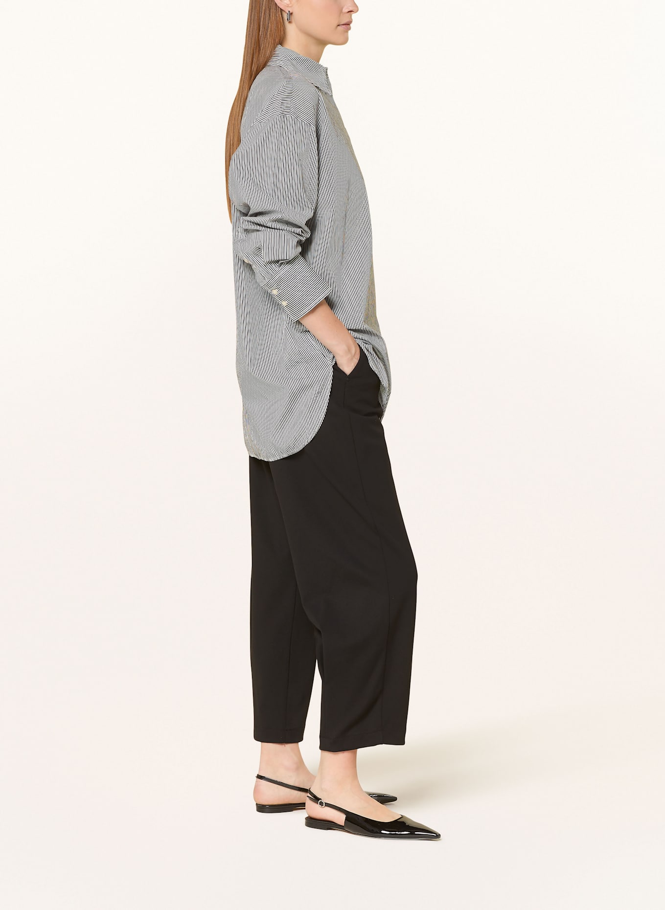 PNTS Marlenehose THE LOOSE: SCHWARZ