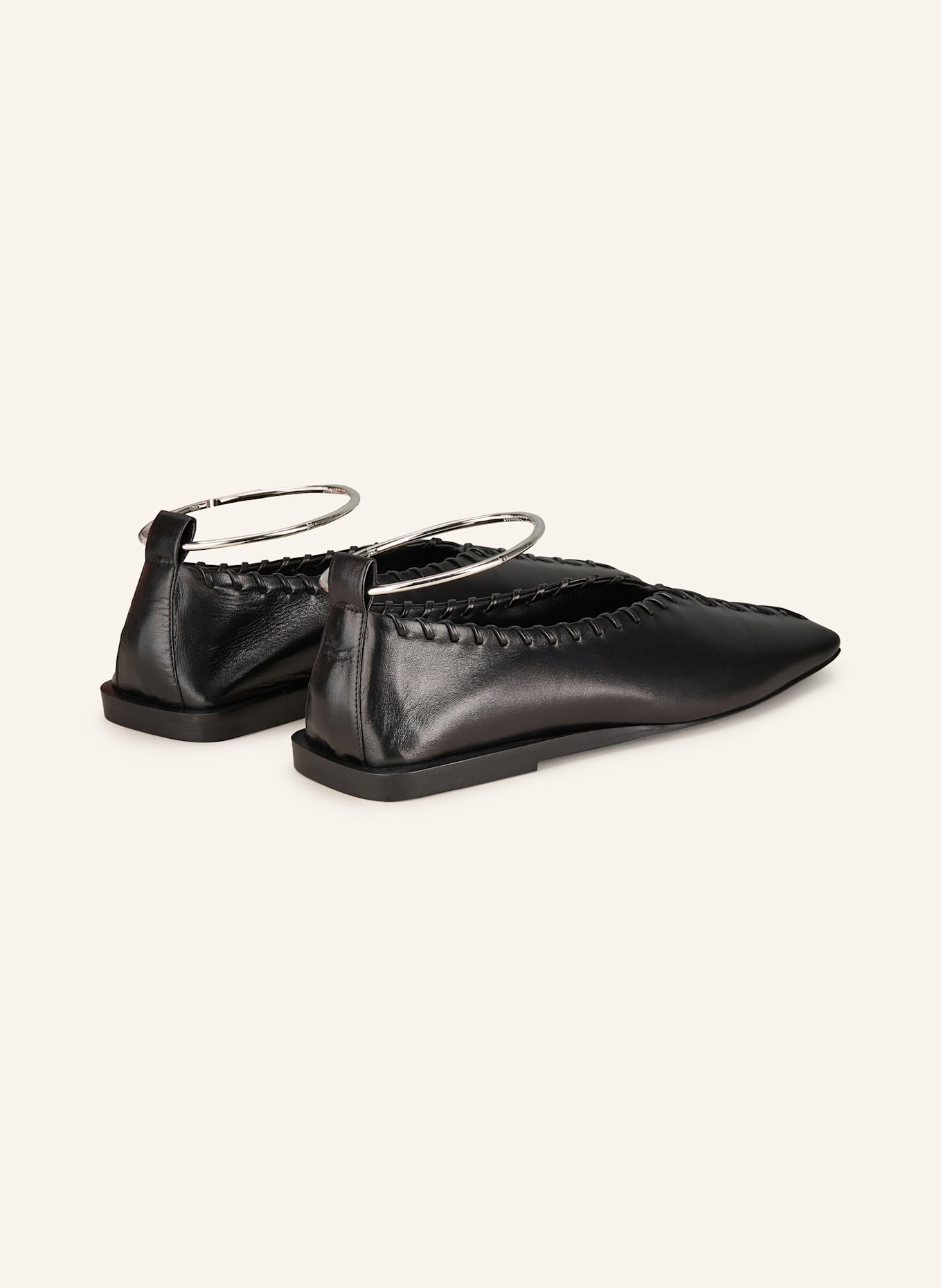 JIL SANDER Ballet flats: BLACK
