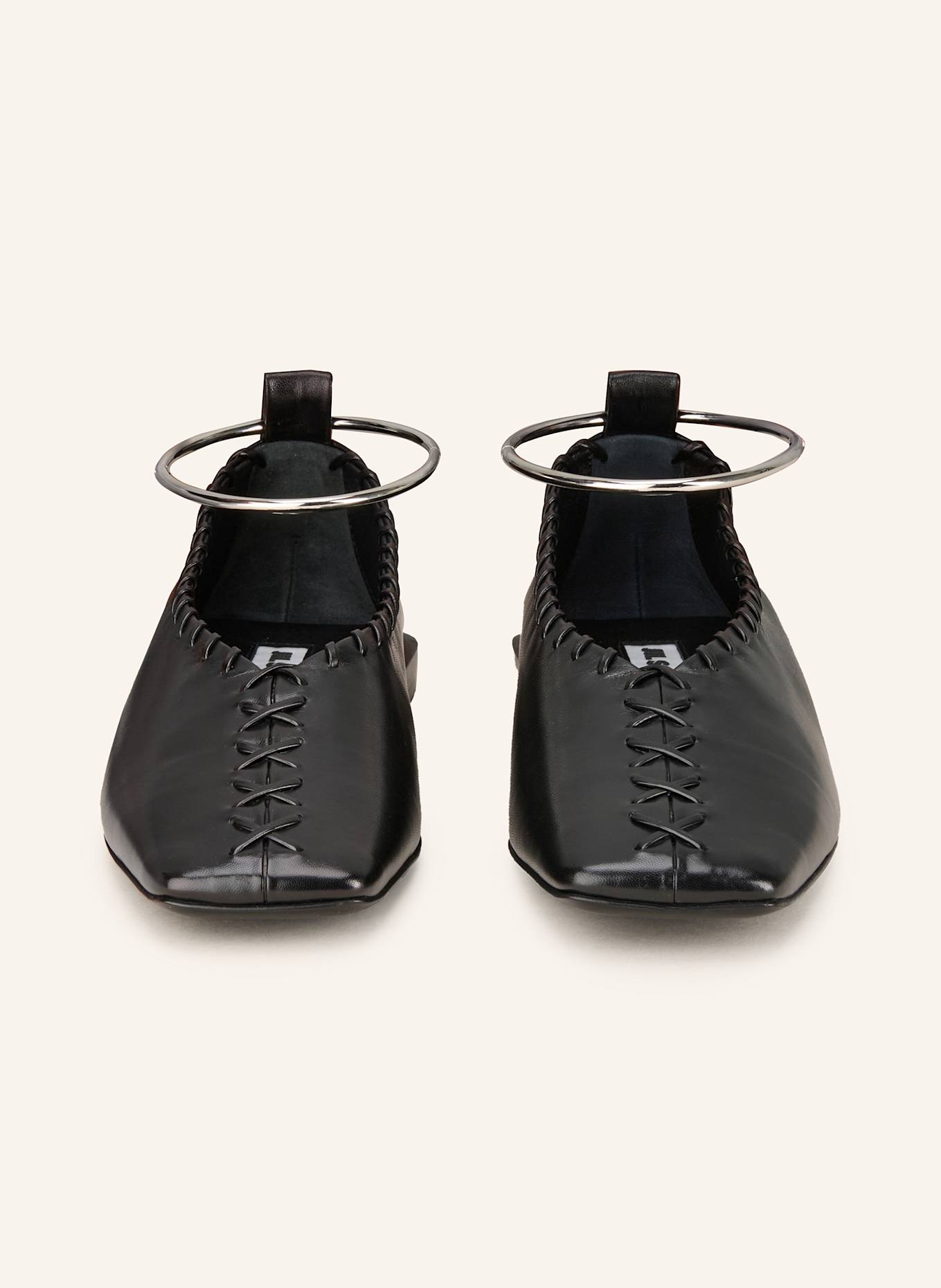 JIL SANDER Ballet flats: BLACK