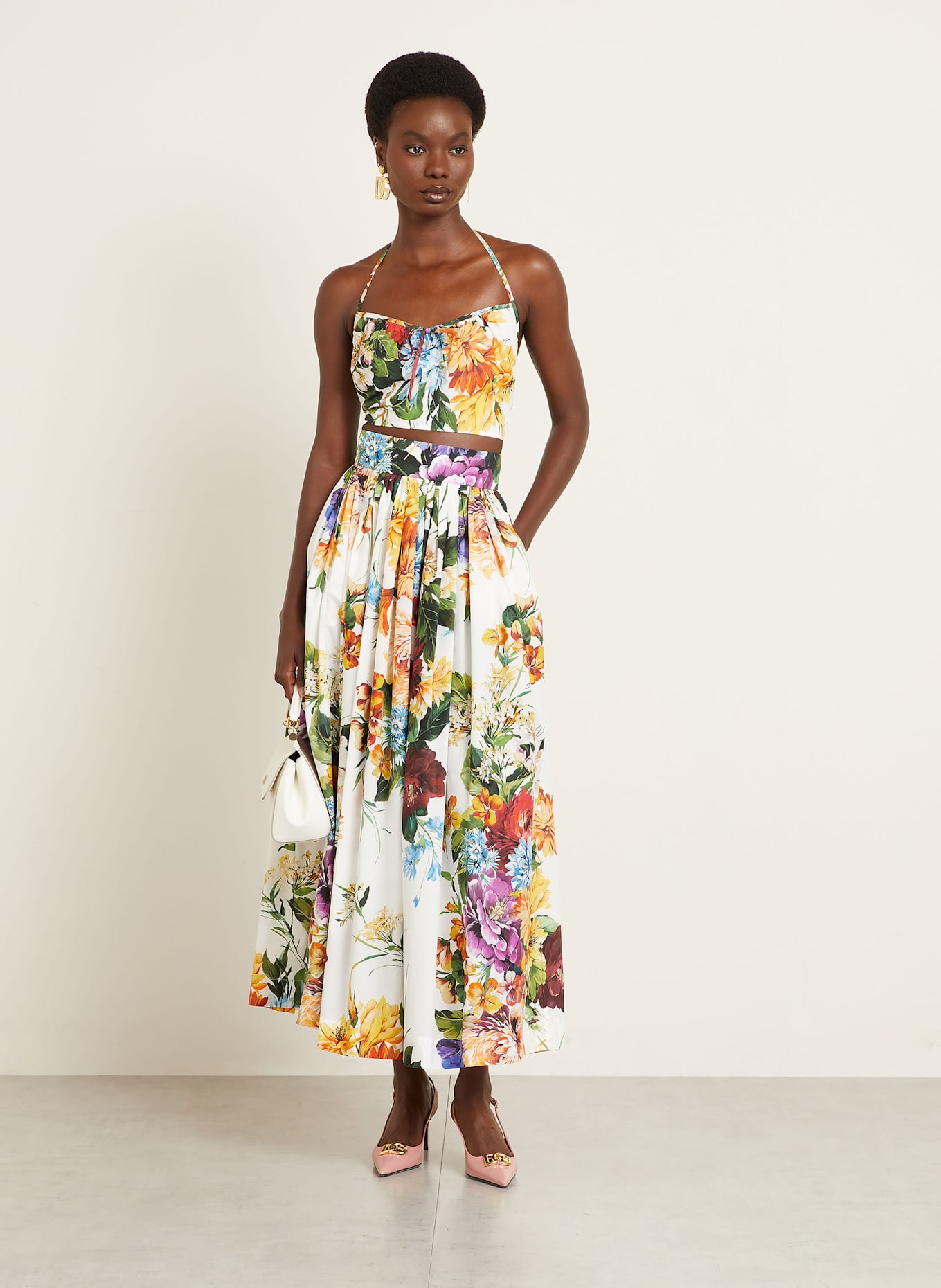 DOLCE & GABBANA Sukně: BÍLÁ / ZELENÁ / ŽLUTÁ