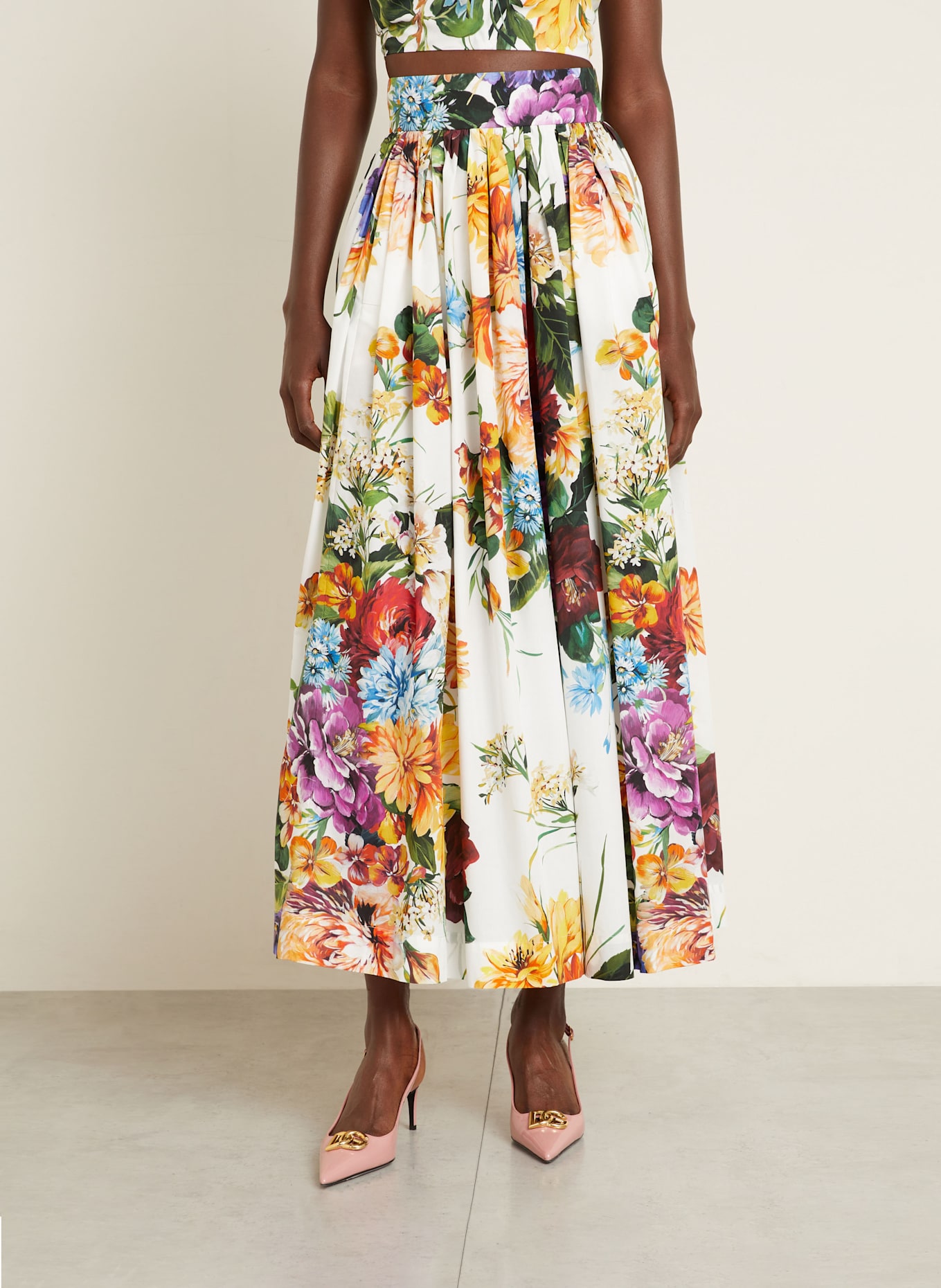 DOLCE & GABBANA Sukně: BÍLÁ / ZELENÁ / ŽLUTÁ