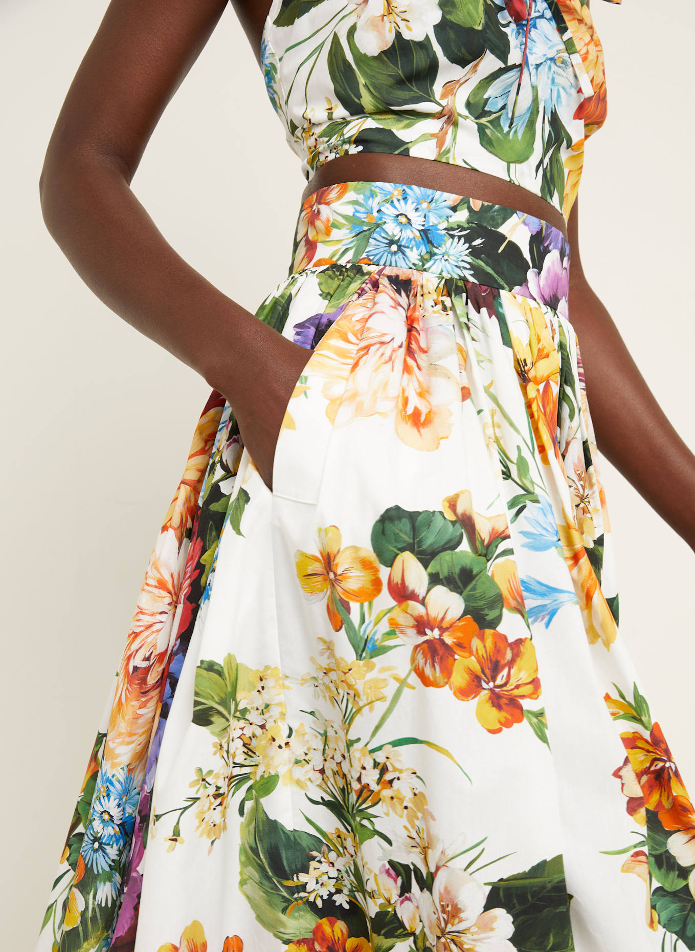 DOLCE & GABBANA Sukně: BÍLÁ / ZELENÁ / ŽLUTÁ