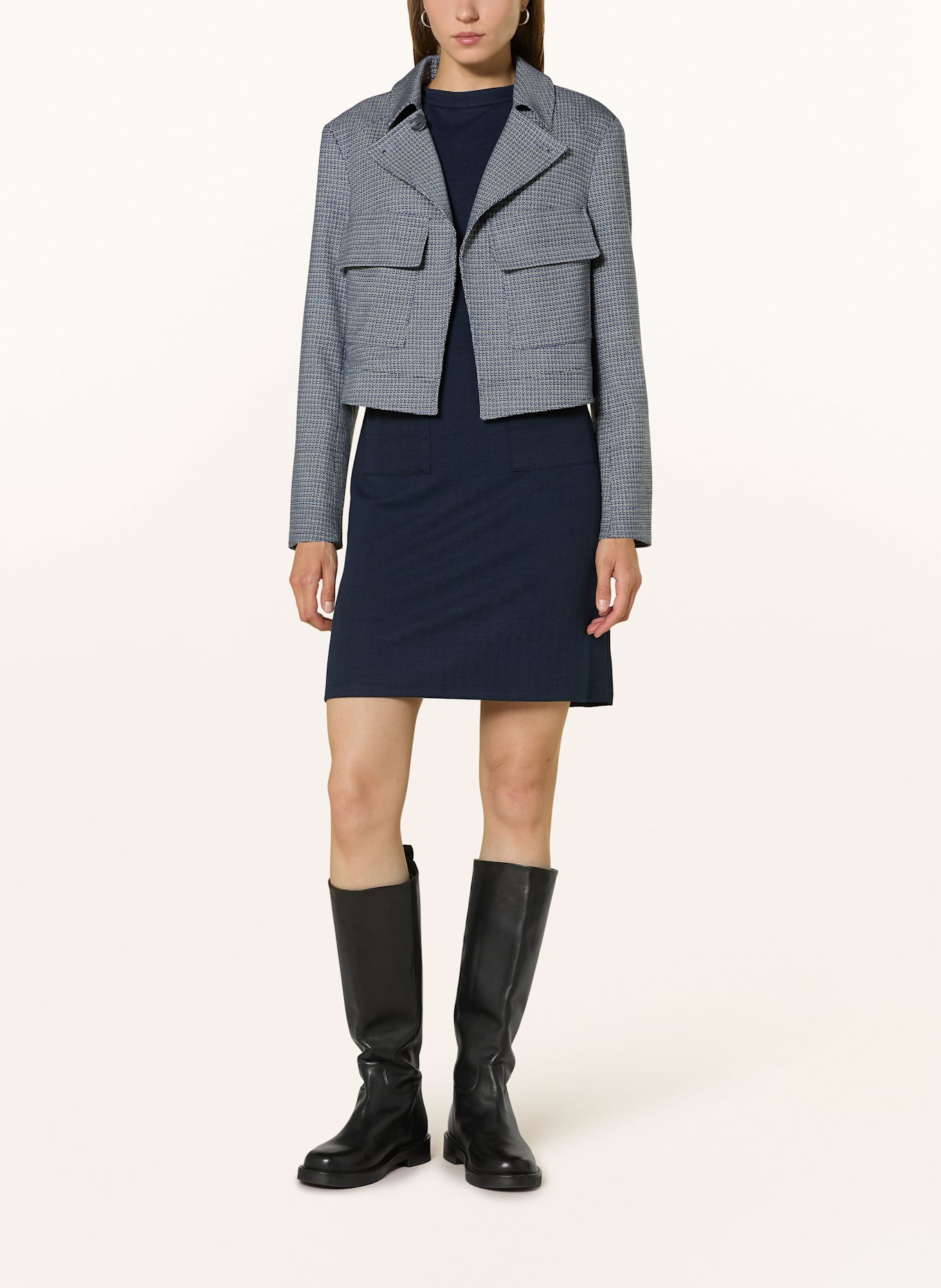 MORE Kastenjacke: BLAU / DUNKELBLAU / HELLGRAU