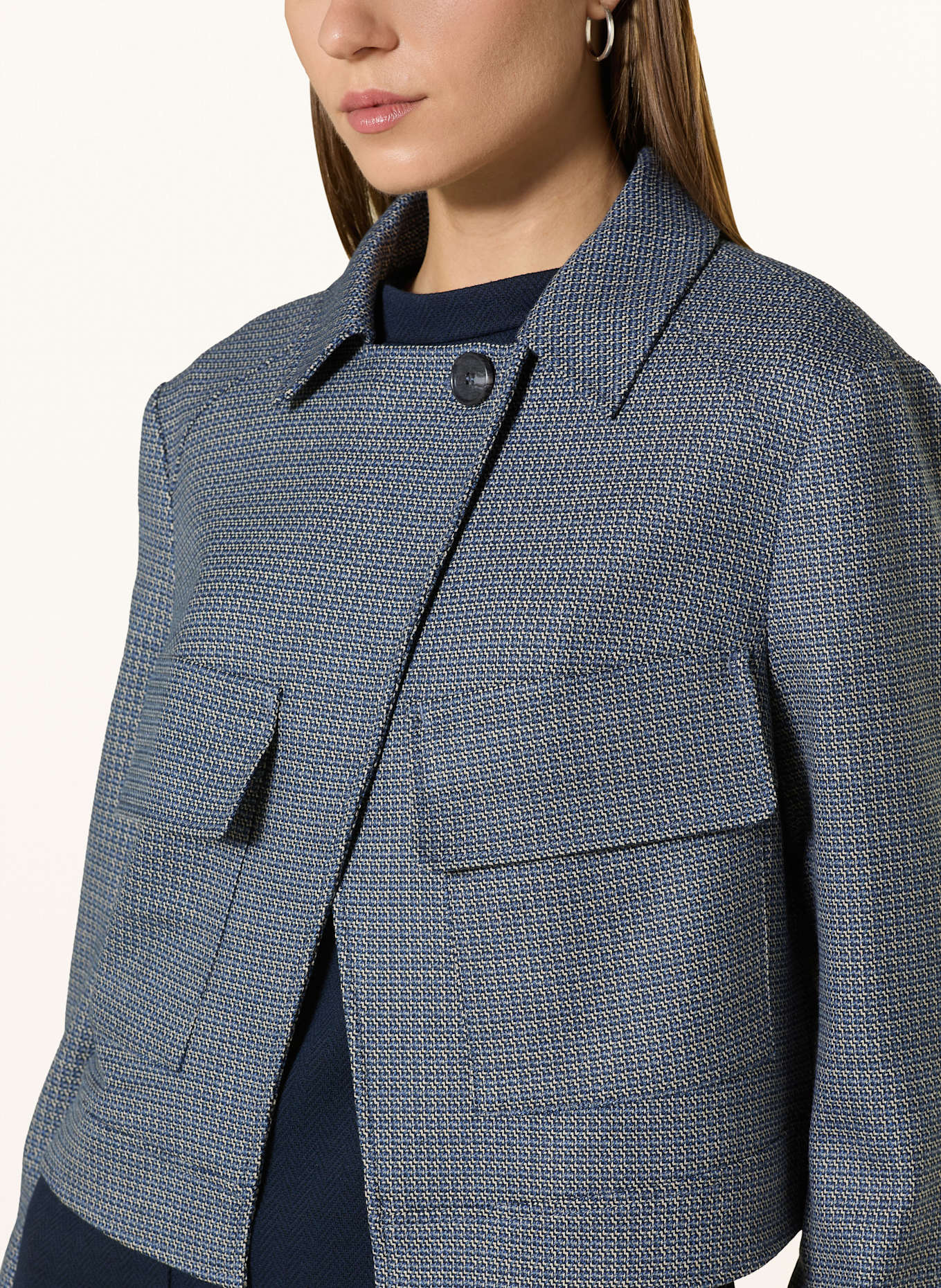 MORE Kastenjacke: BLAU / DUNKELBLAU / HELLGRAU