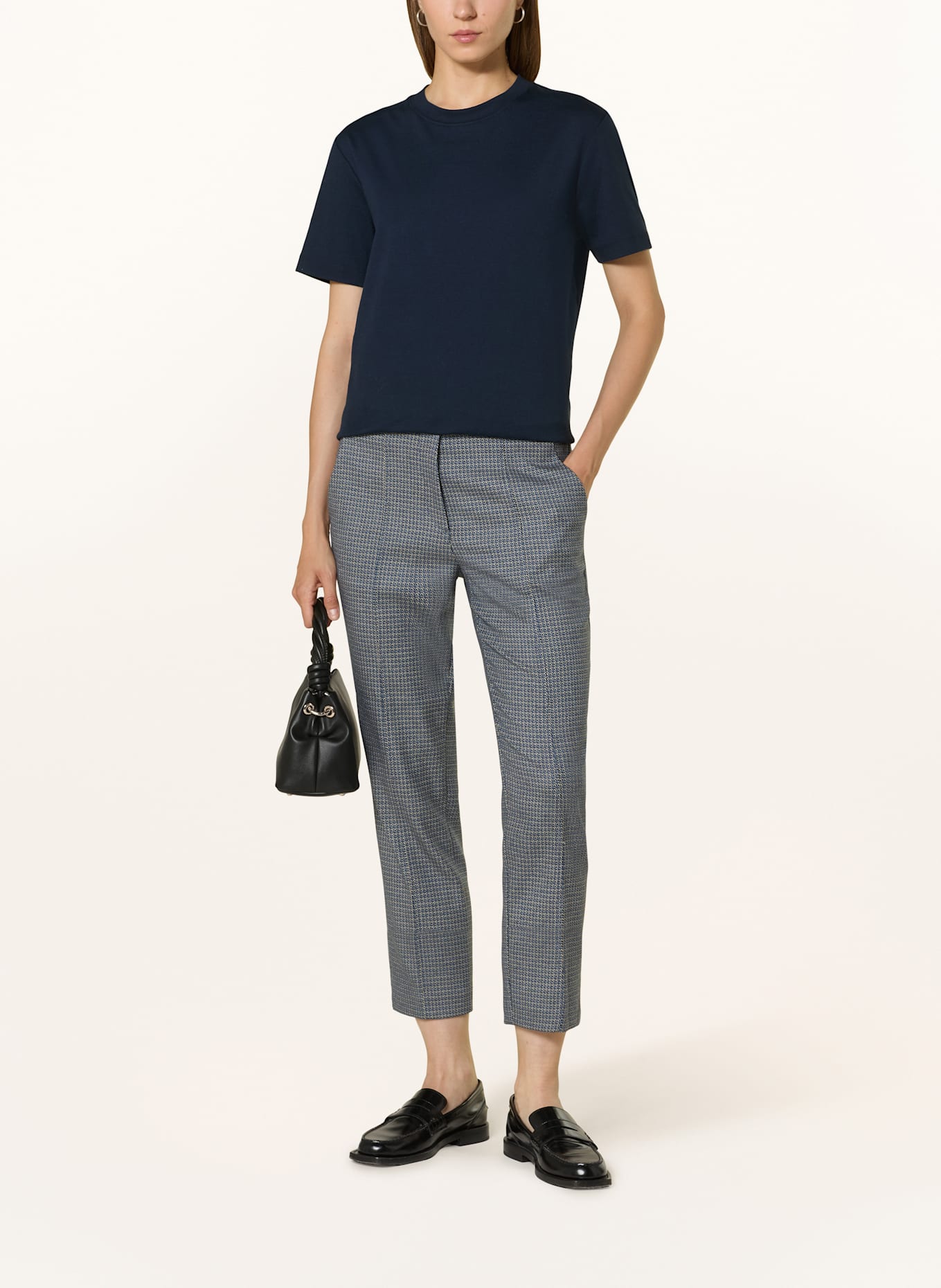 MORE 7/8-Hose: BLAU / DUNKELBLAU / BEIGE