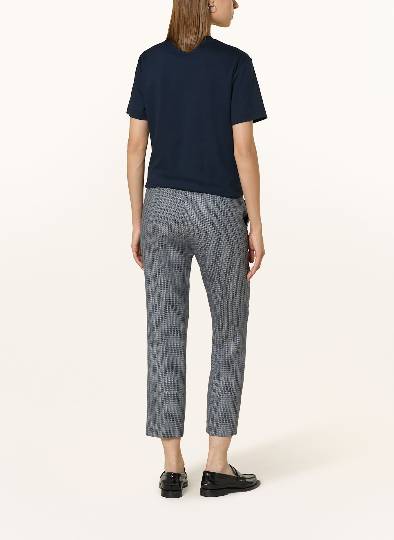 MORE 7/8-Hose: BLAU / DUNKELBLAU / BEIGE