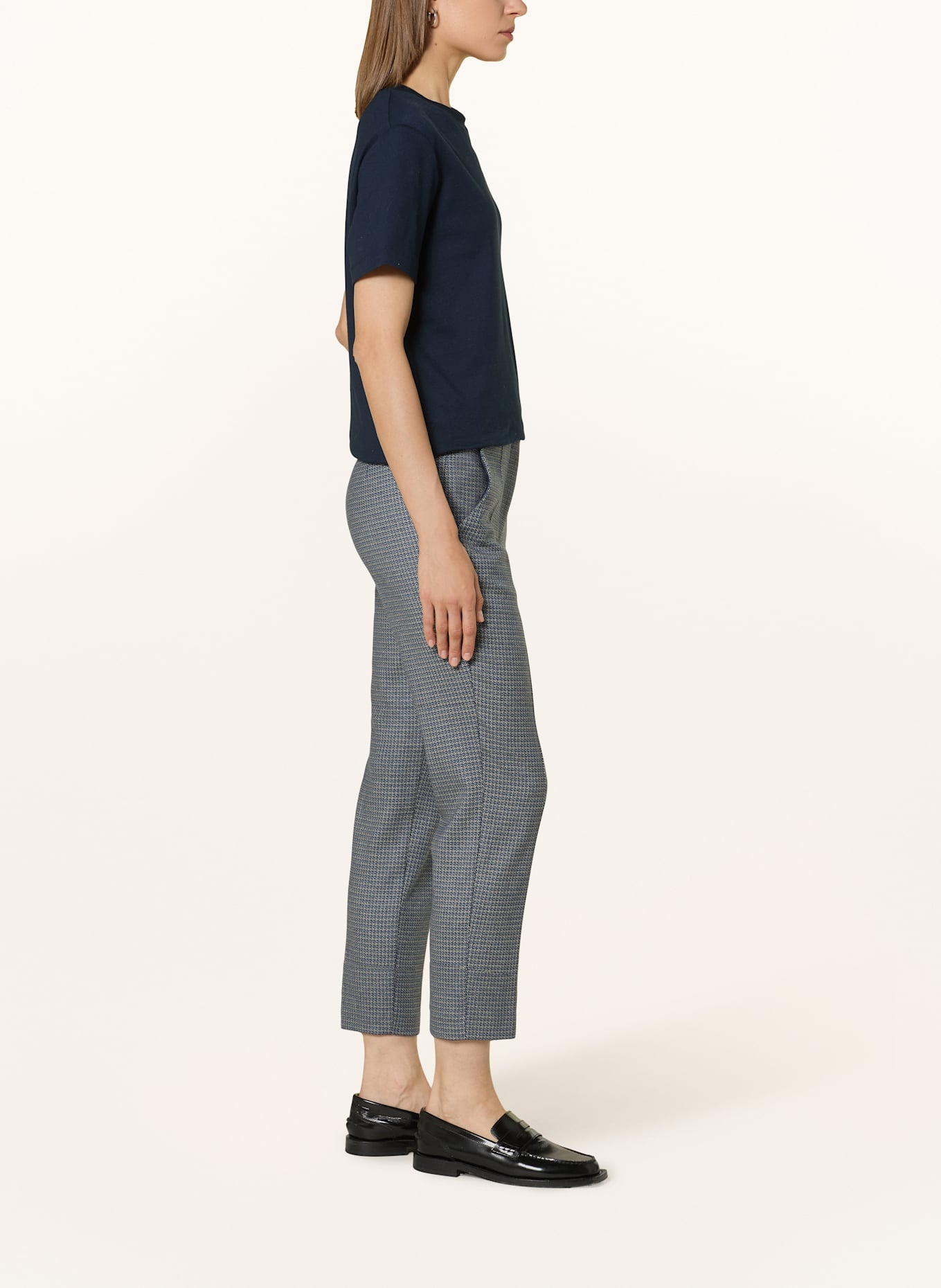 MORE 7/8-Hose: BLAU / DUNKELBLAU / BEIGE