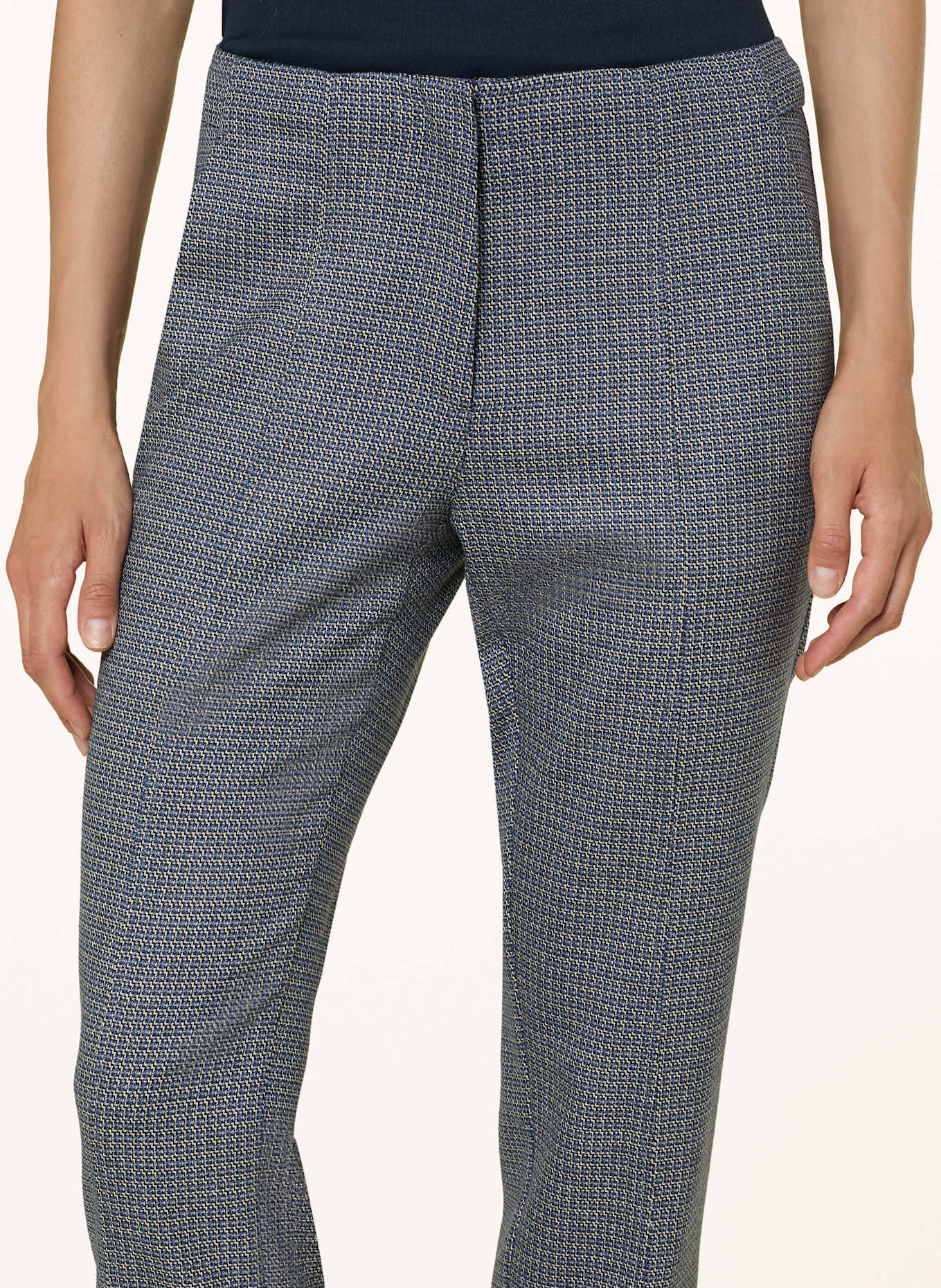 MORE 7/8-Hose: BLAU / DUNKELBLAU / BEIGE