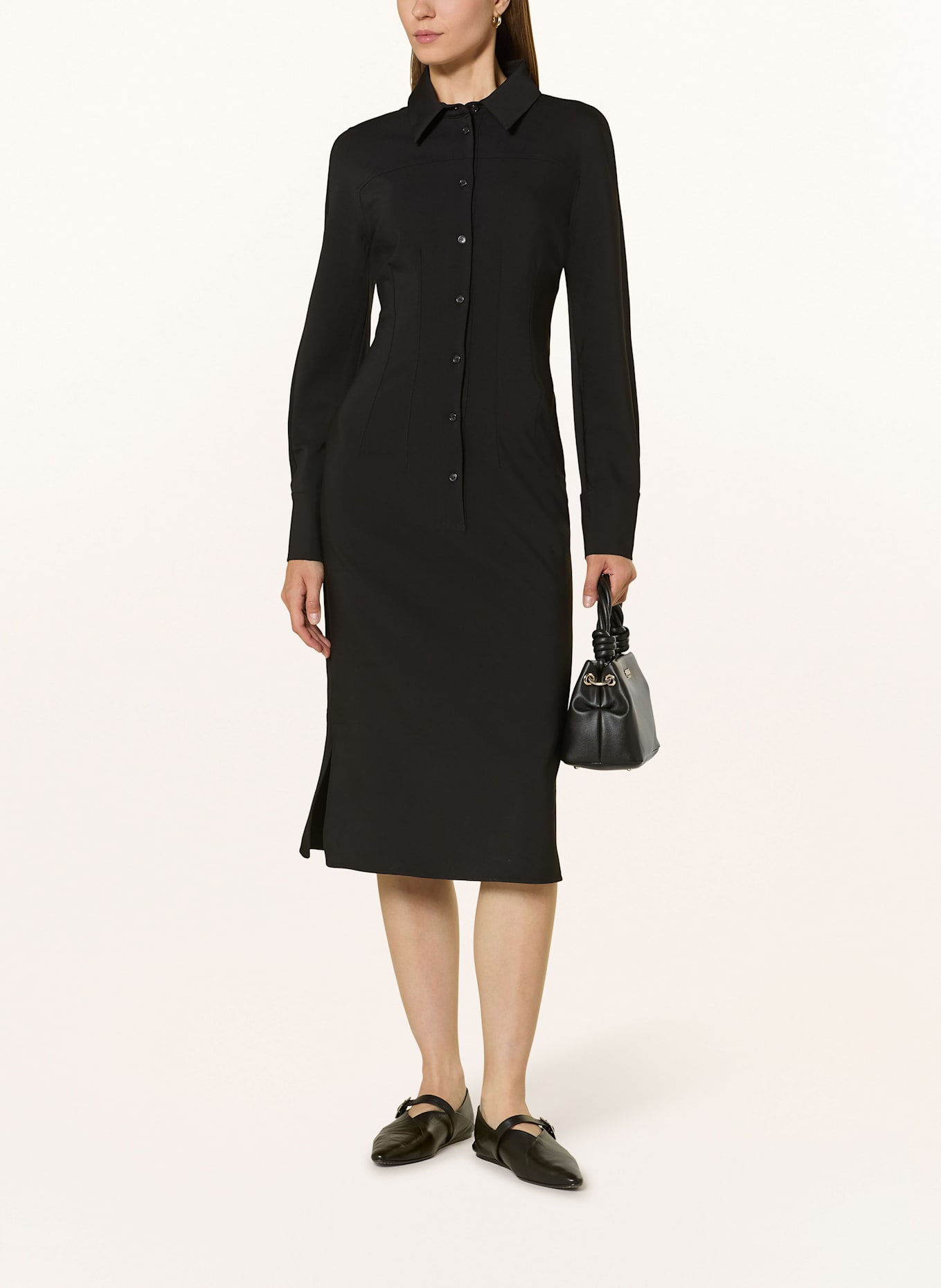 MORE Hemdblusenkleid: SCHWARZ