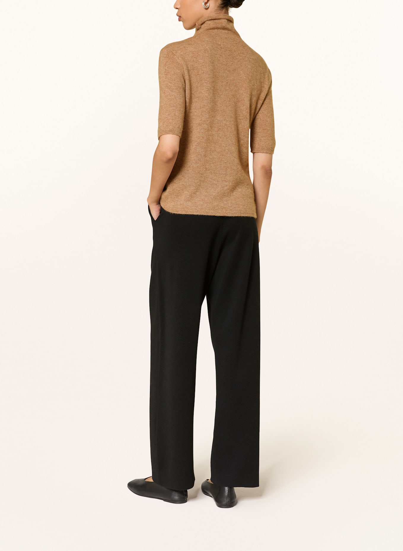 SMINFINITY Strickshirt aus Cashmere: HELLBRAUN