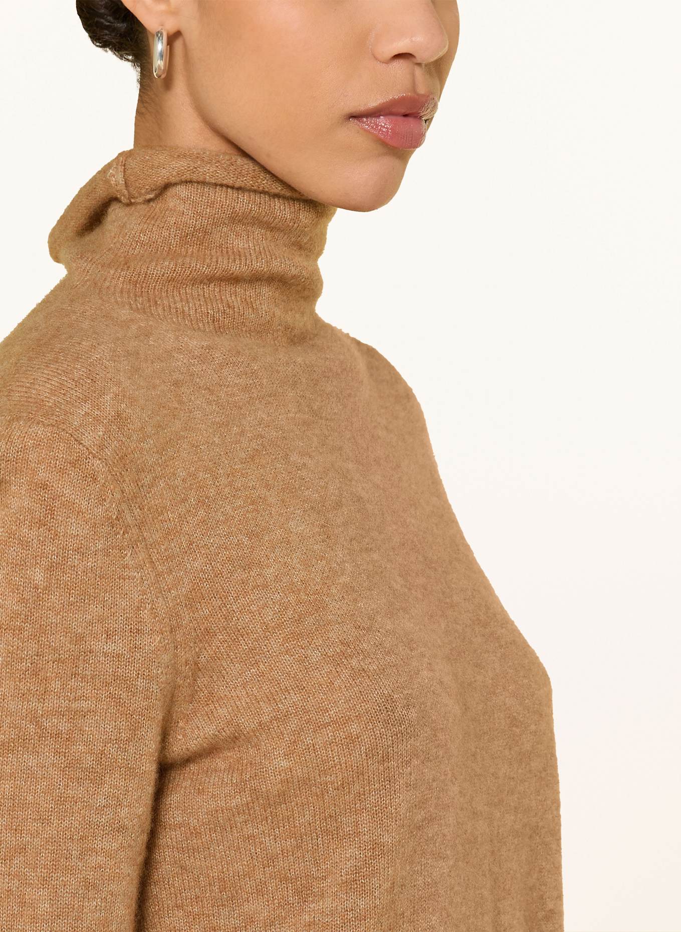 SMINFINITY Strickshirt aus Cashmere: HELLBRAUN