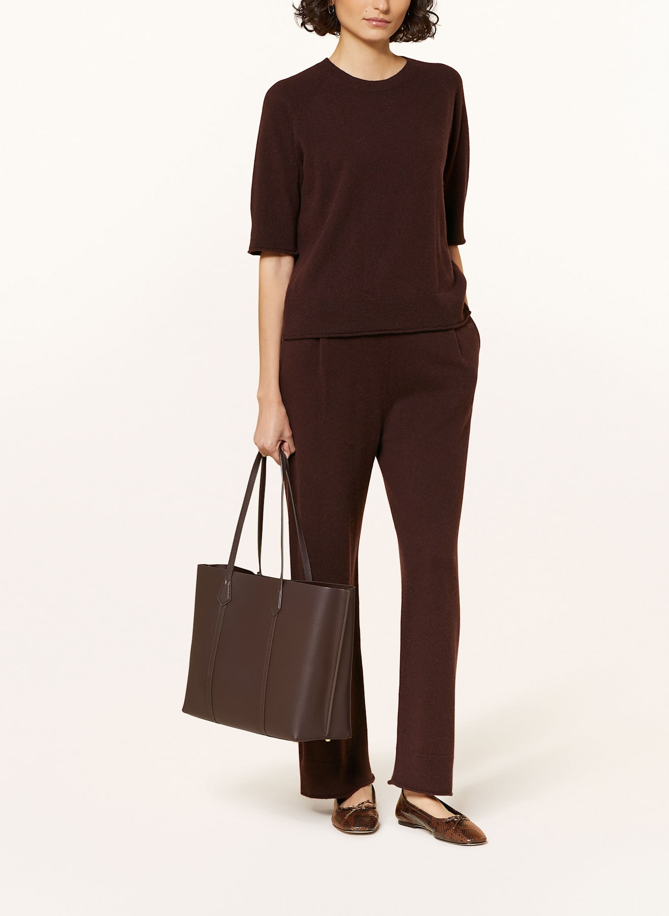 SMINFINITY Strickshirt aus Cashmere: DUNKELBRAUN