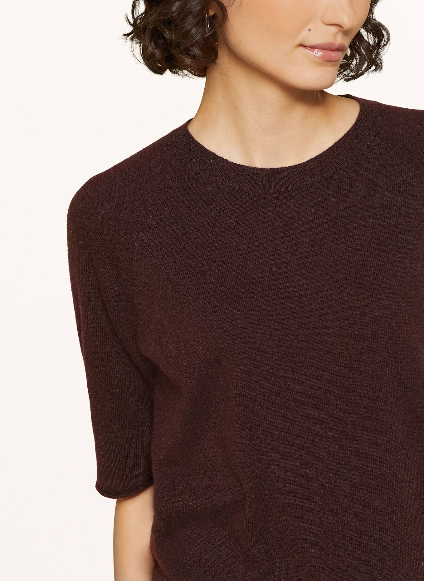SMINFINITY Strickshirt aus Cashmere: DUNKELBRAUN