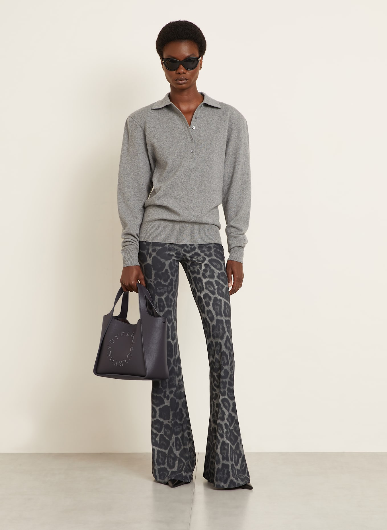 STELLA McCARTNEY Shopper mit Pouch: DUNKELGRAU