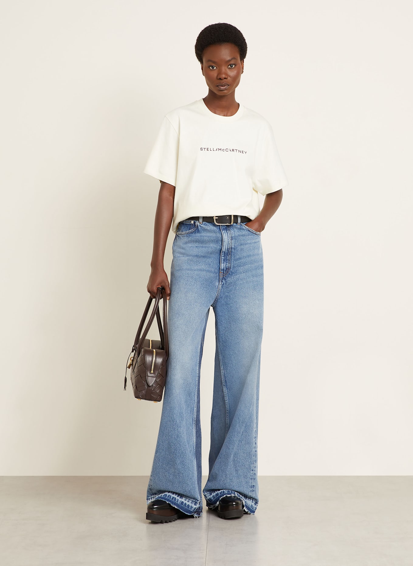 STELLA McCARTNEY Oversize-Shirt: ECRU