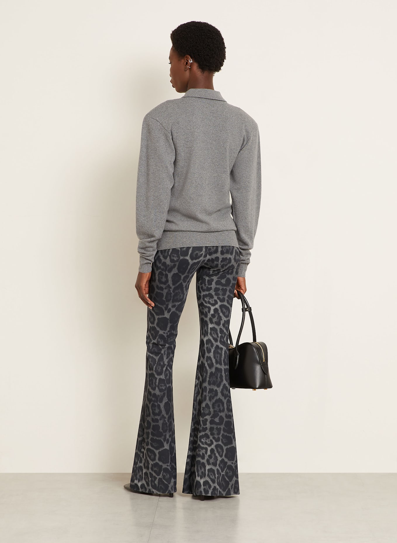 STELLA McCARTNEY Strick-Poloshirt aus Cashmere: GRAU