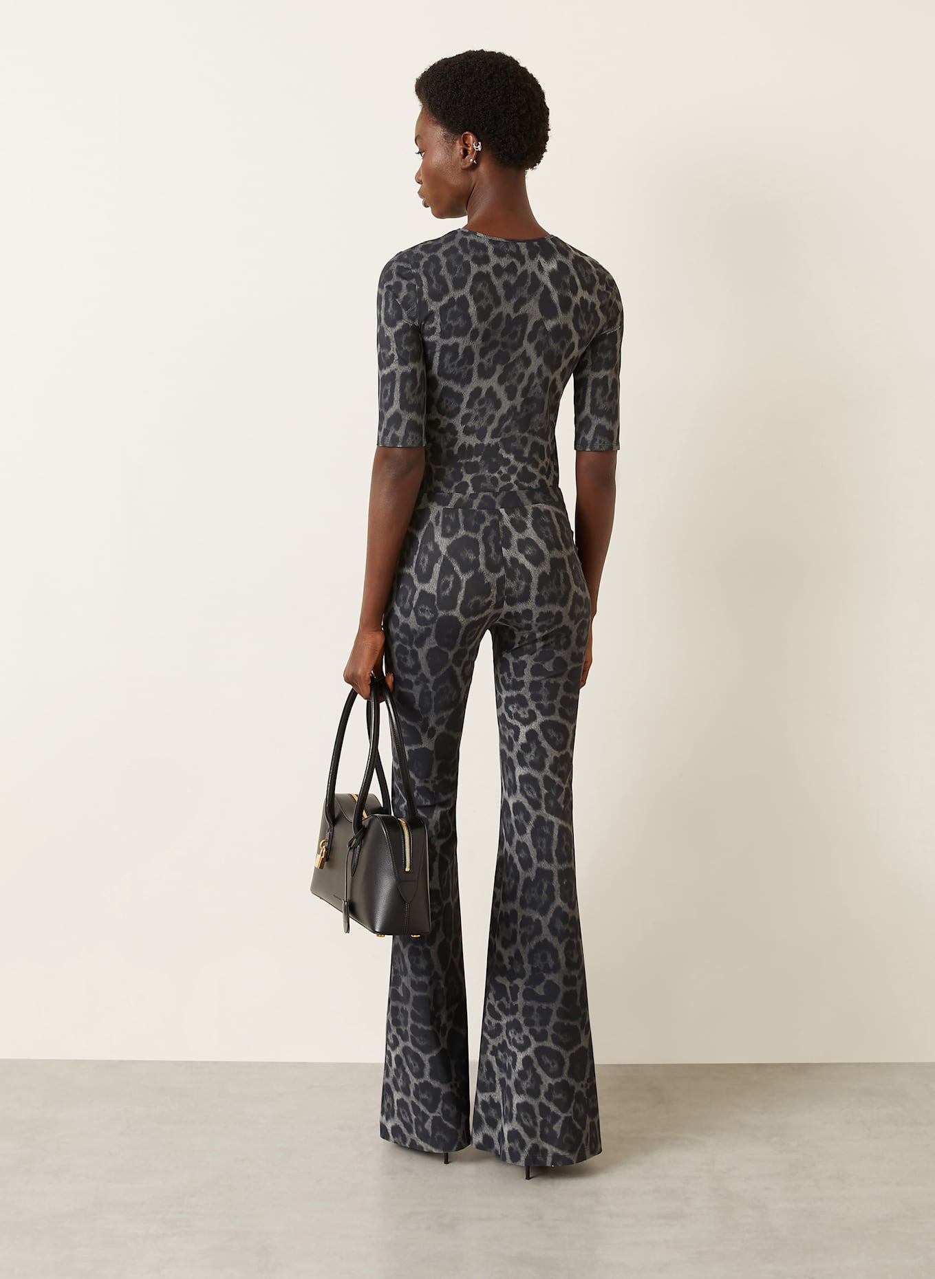 STELLA McCARTNEY Bootcut-Hose aus Jersey: GRAU/ DUNKELGRAU