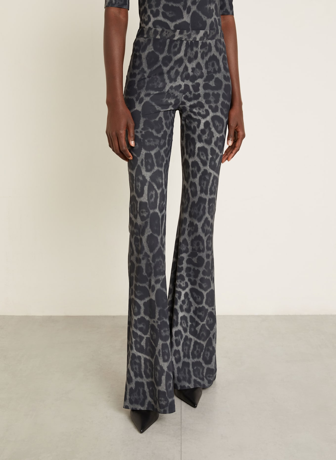 STELLA McCARTNEY Bootcut-Hose aus Jersey: GRAU/ DUNKELGRAU