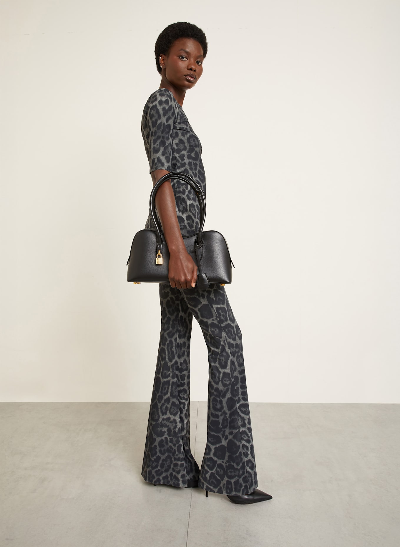 STELLA McCARTNEY Bootcut-Hose aus Jersey: GRAU/ DUNKELGRAU