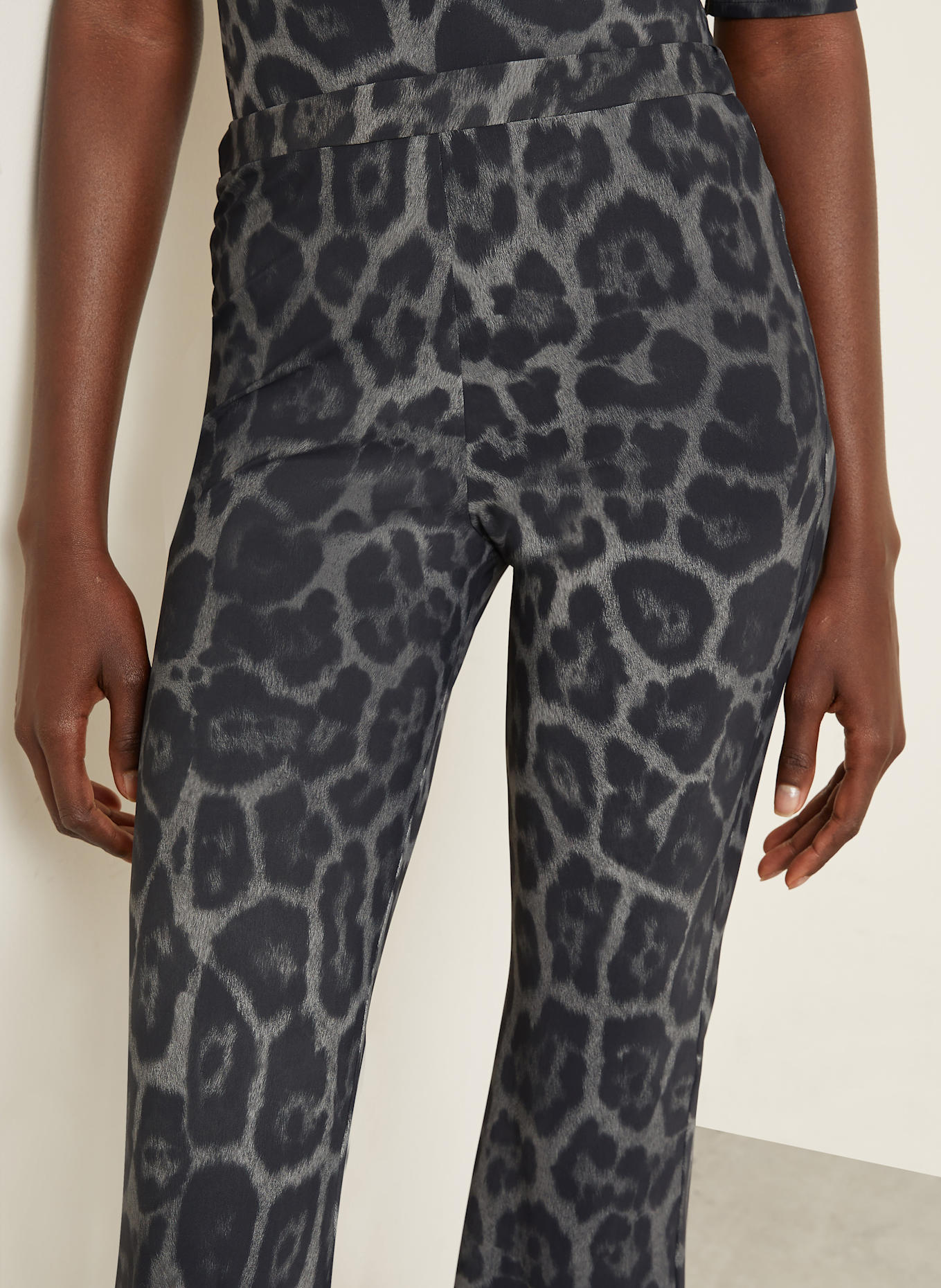 STELLA McCARTNEY Bootcut-Hose aus Jersey: GRAU/ DUNKELGRAU