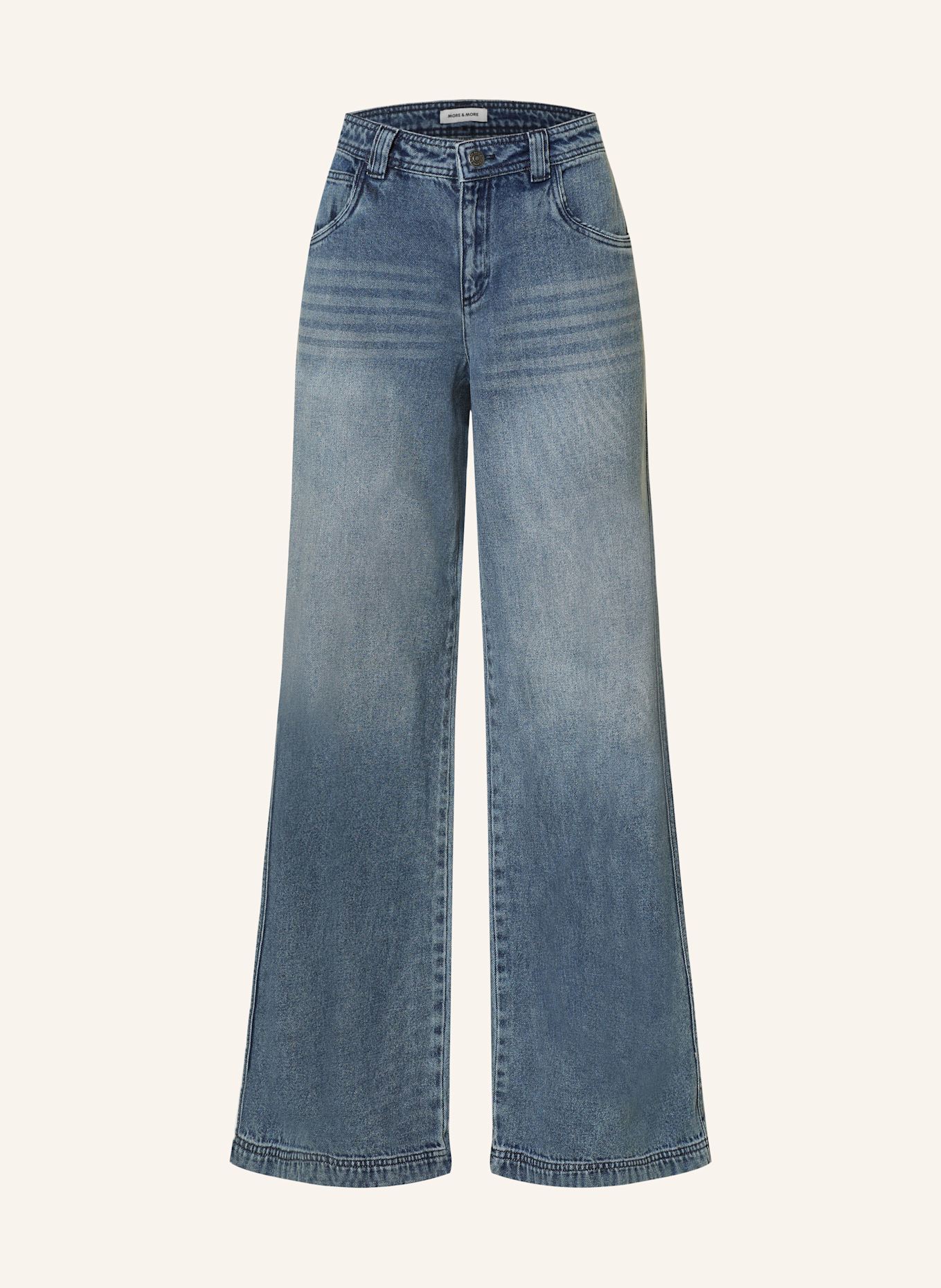MORE & MORE Jeansy wide leg: 0961 LIGHT BLUE DENIM