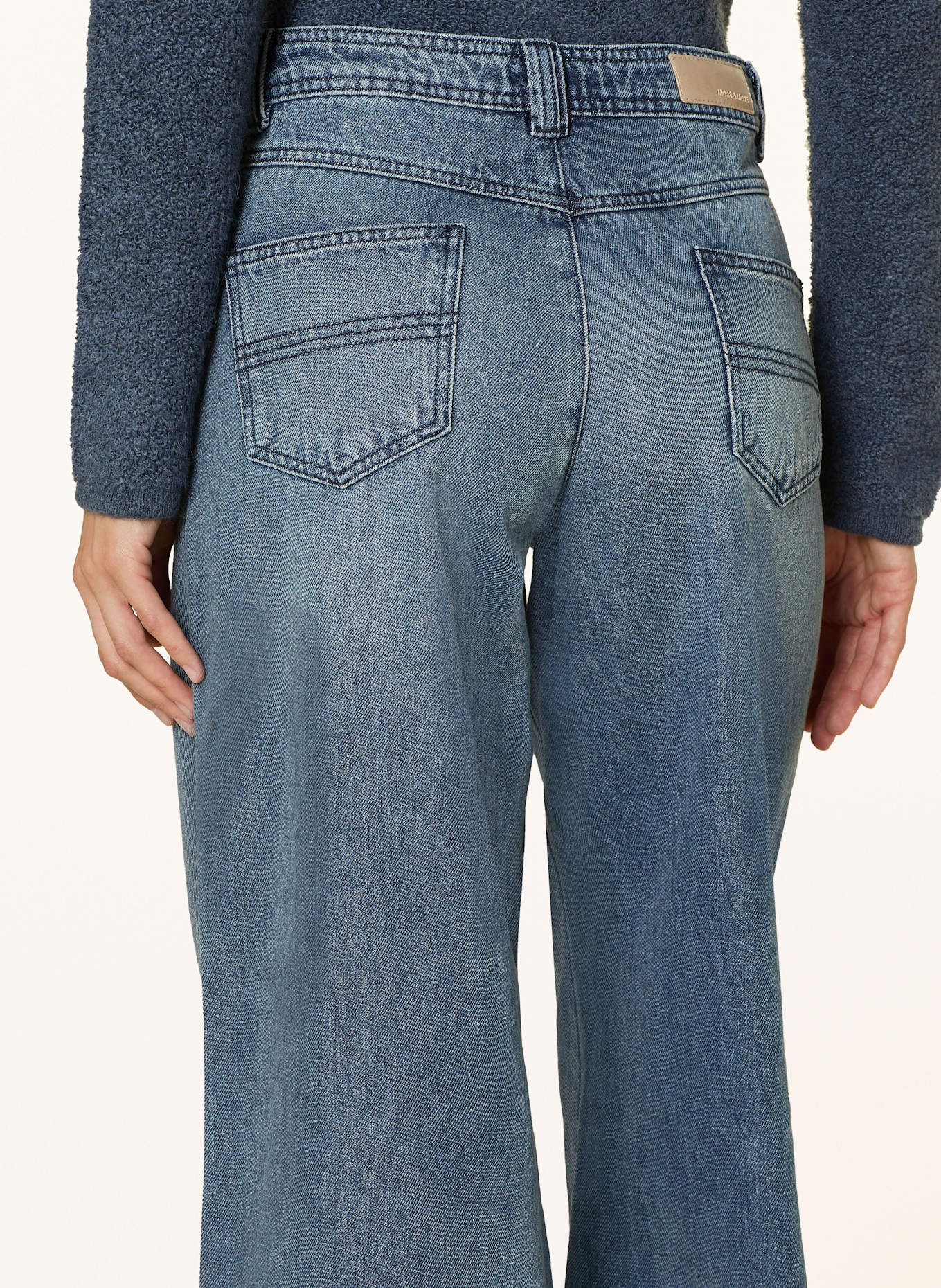 MORE & MORE Jeansy wide leg: 0961 LIGHT BLUE DENIM