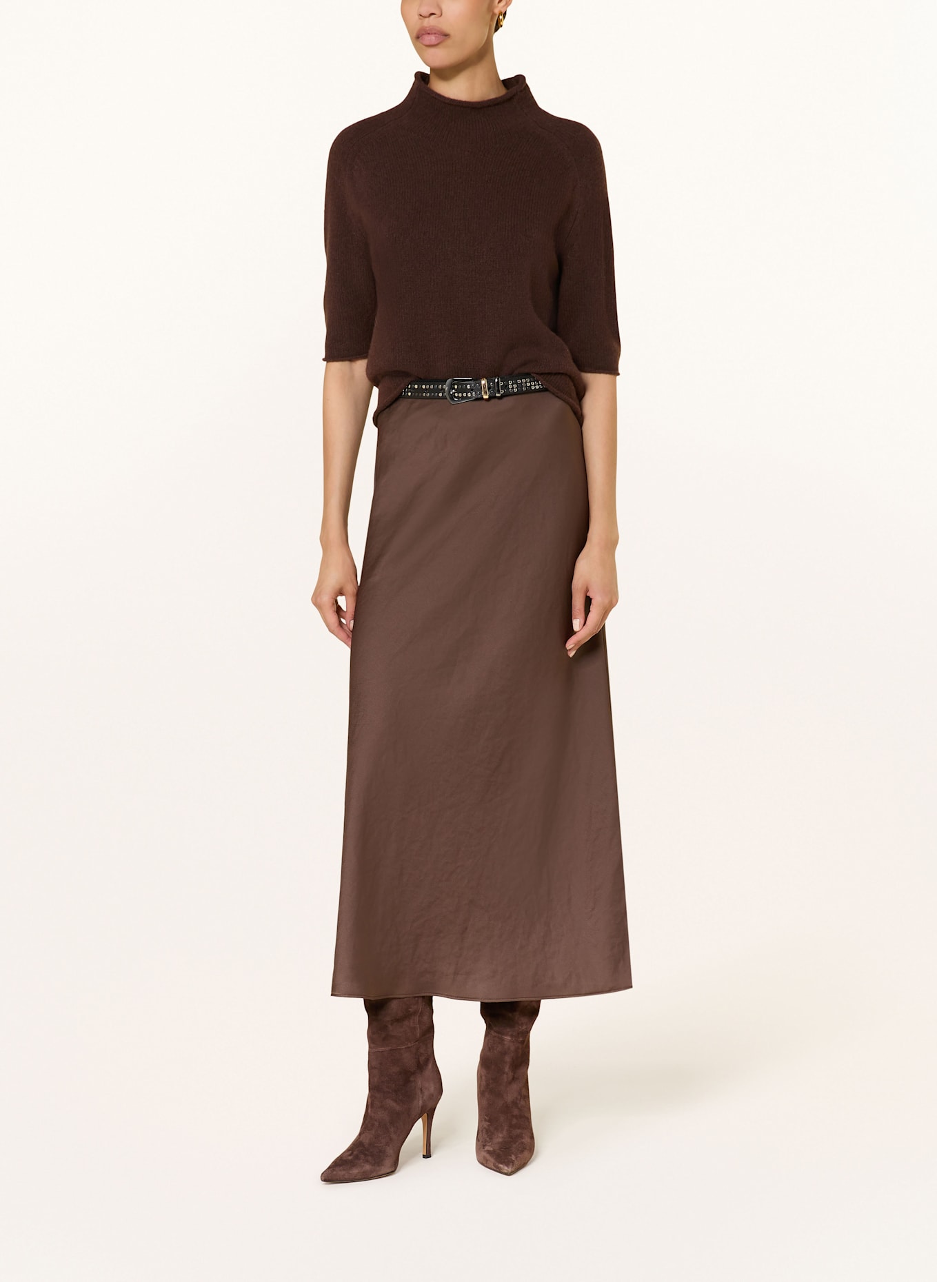 LUISA CERANO Satinrock: DUNKELBRAUN