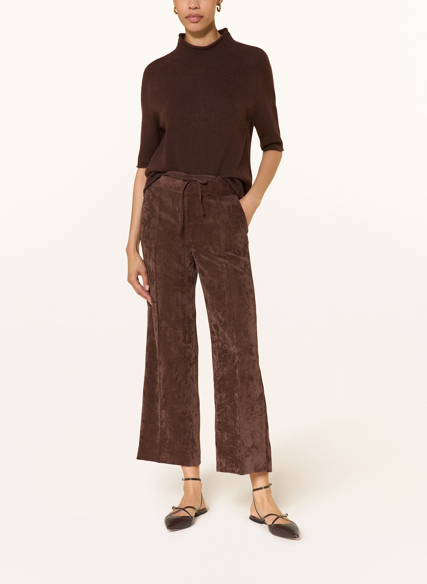 LUISA CERANO 7/8-Hose aus Cord: BRAUN
