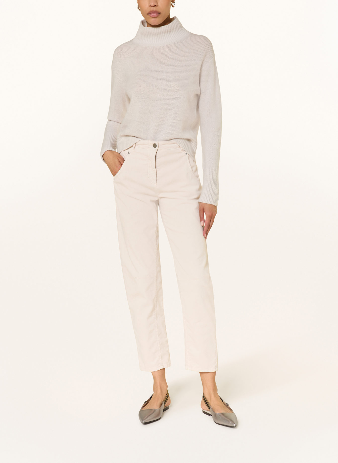 LUISA CERANO 7/8-Hose aus Cord: CREME