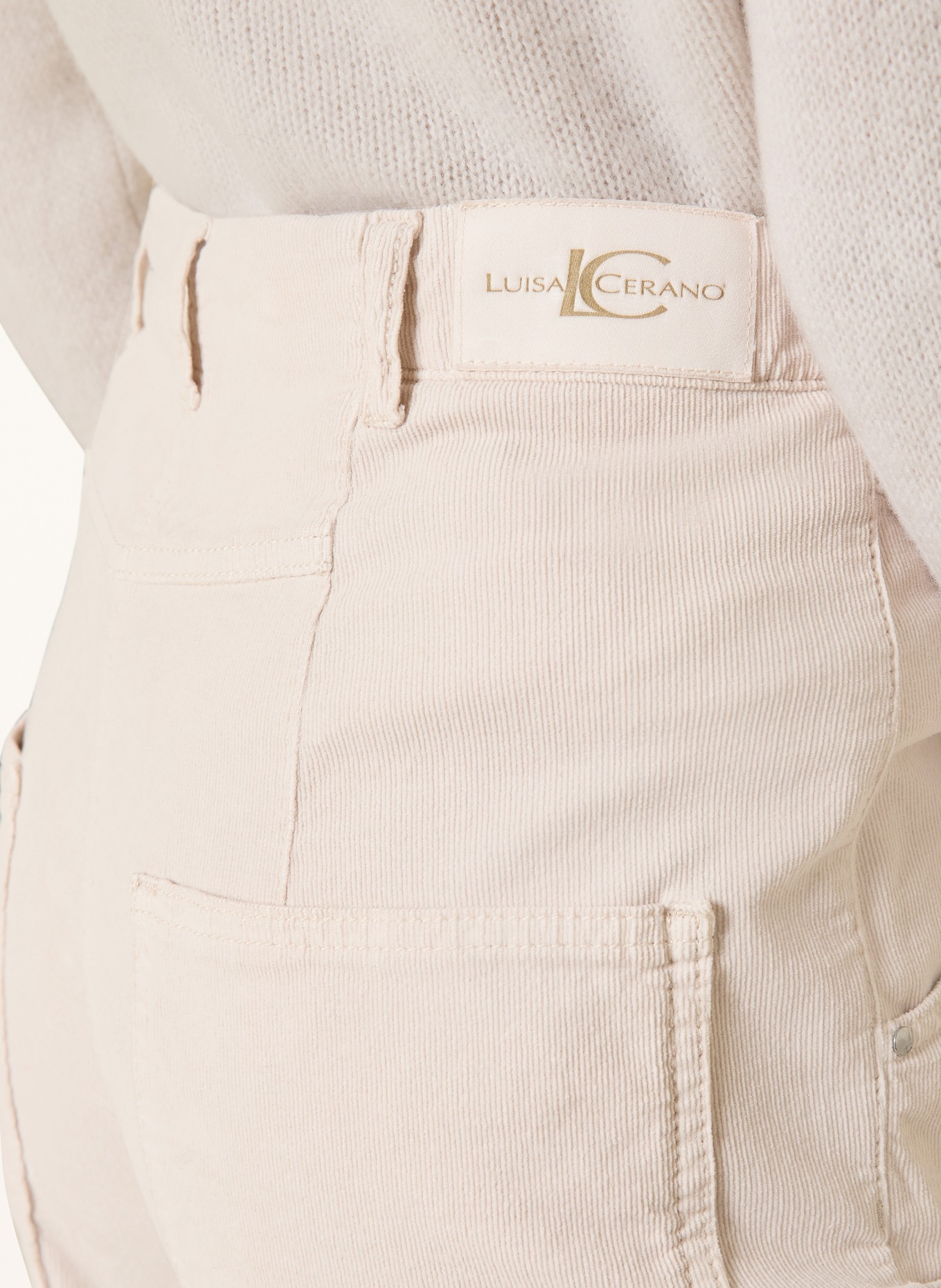LUISA CERANO 7/8-Hose aus Cord: CREME