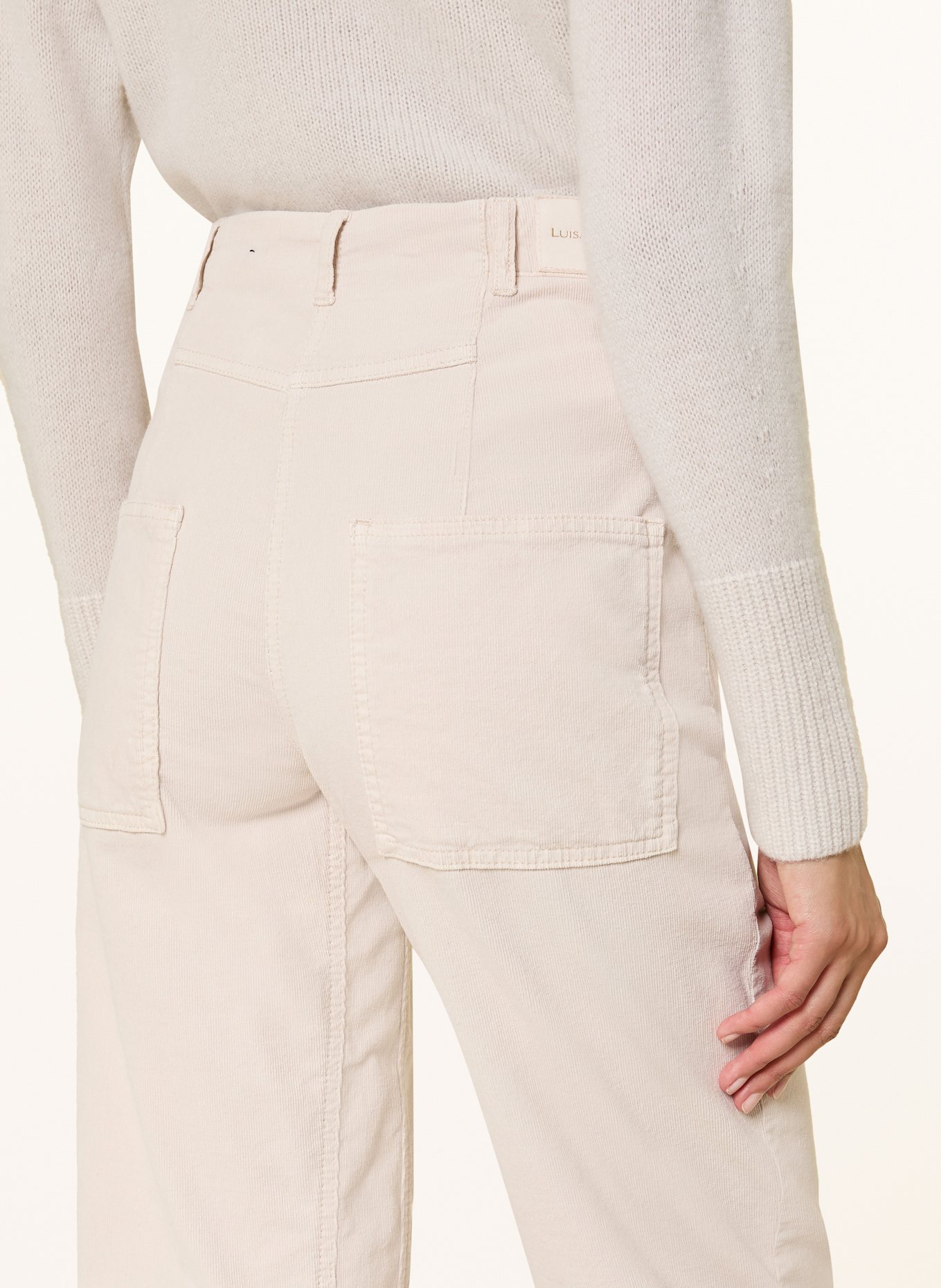 LUISA CERANO 7/8-Hose aus Cord: CREME