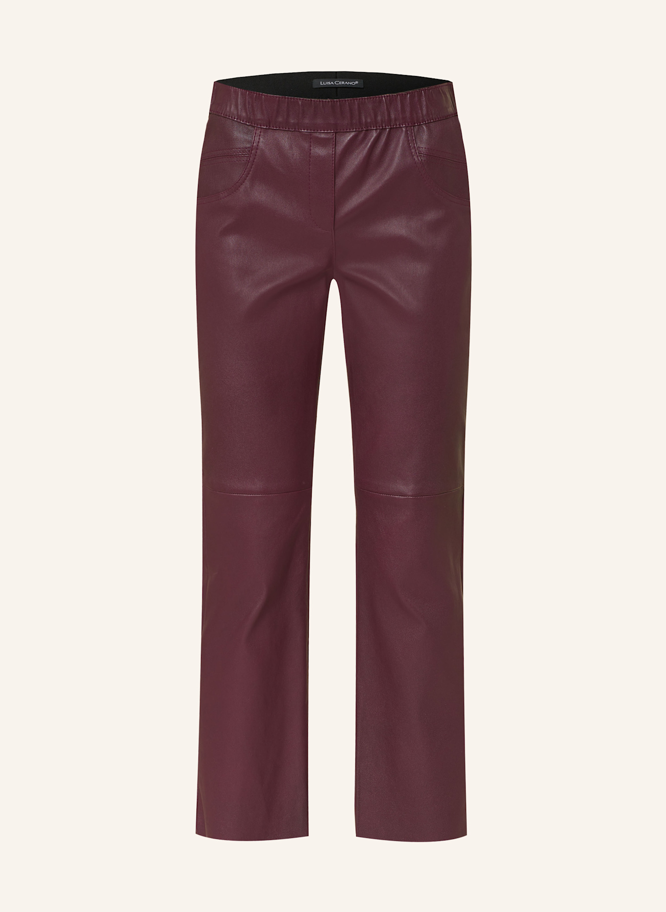 LUISA CERANO 7/8-Hose aus Leder: DUNKELROT
